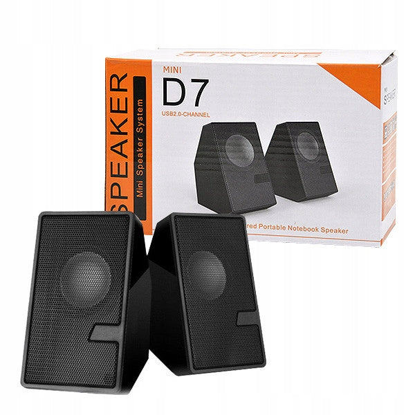 Ecobox Speaker PC stereo black D7