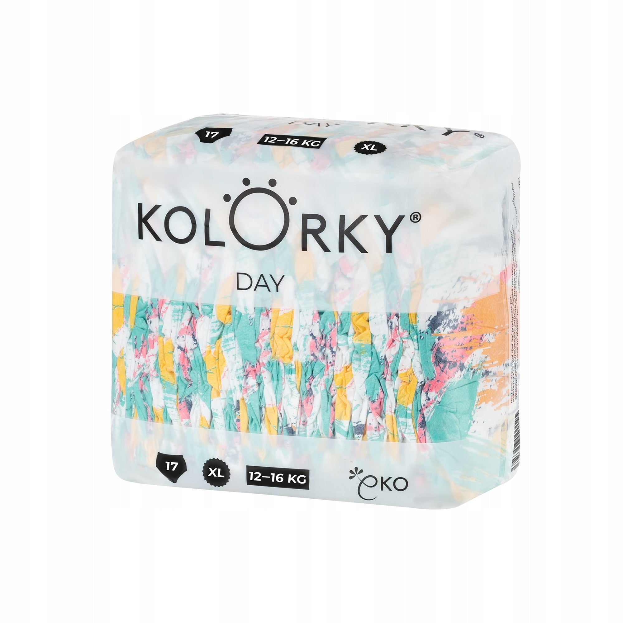Ecological diapers Kolorky Day Maziajki XL Roz.4 12-16 kg 17 pcs.