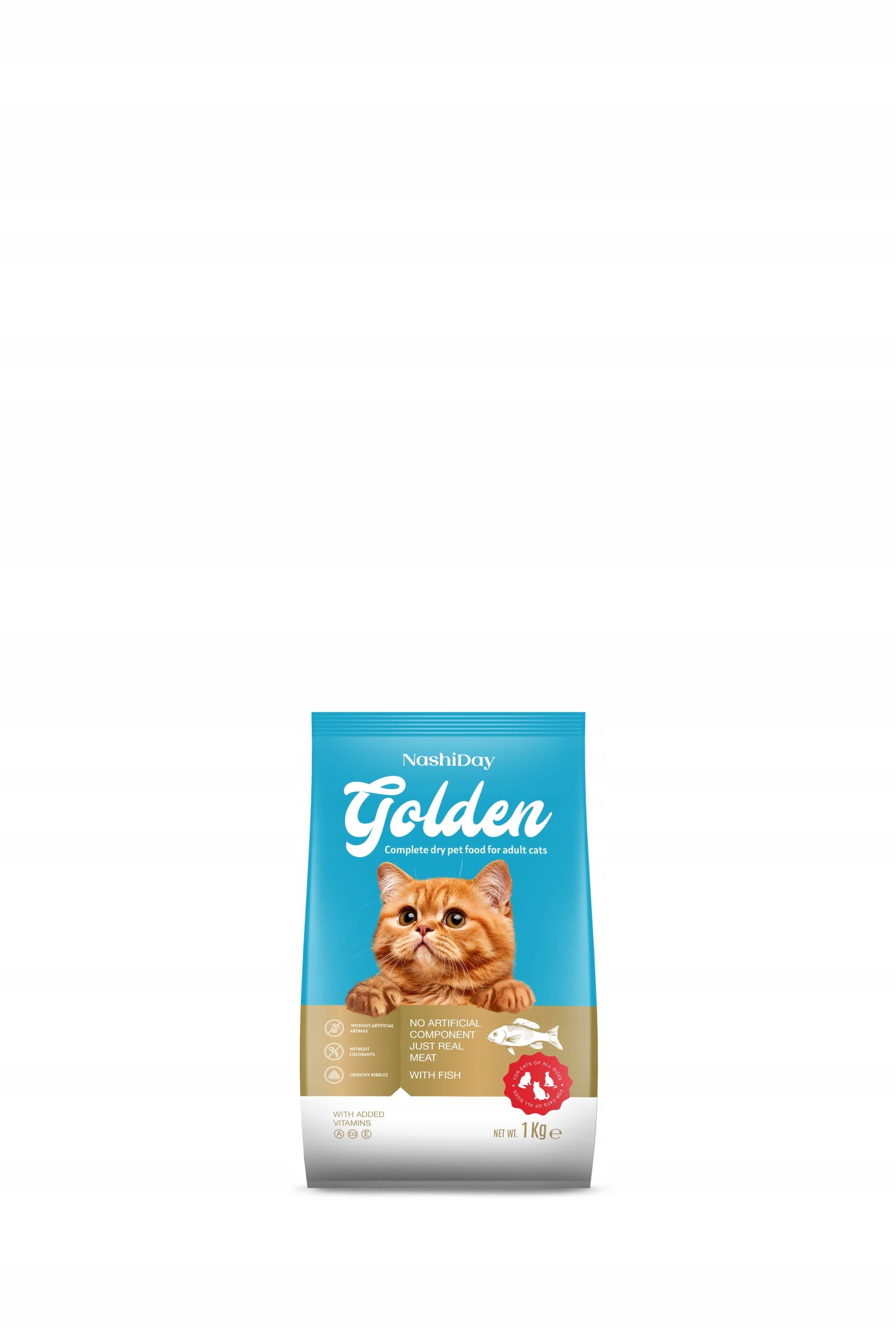 Economical cat food with beef Golden Cat 1kg Brand Golden Cat