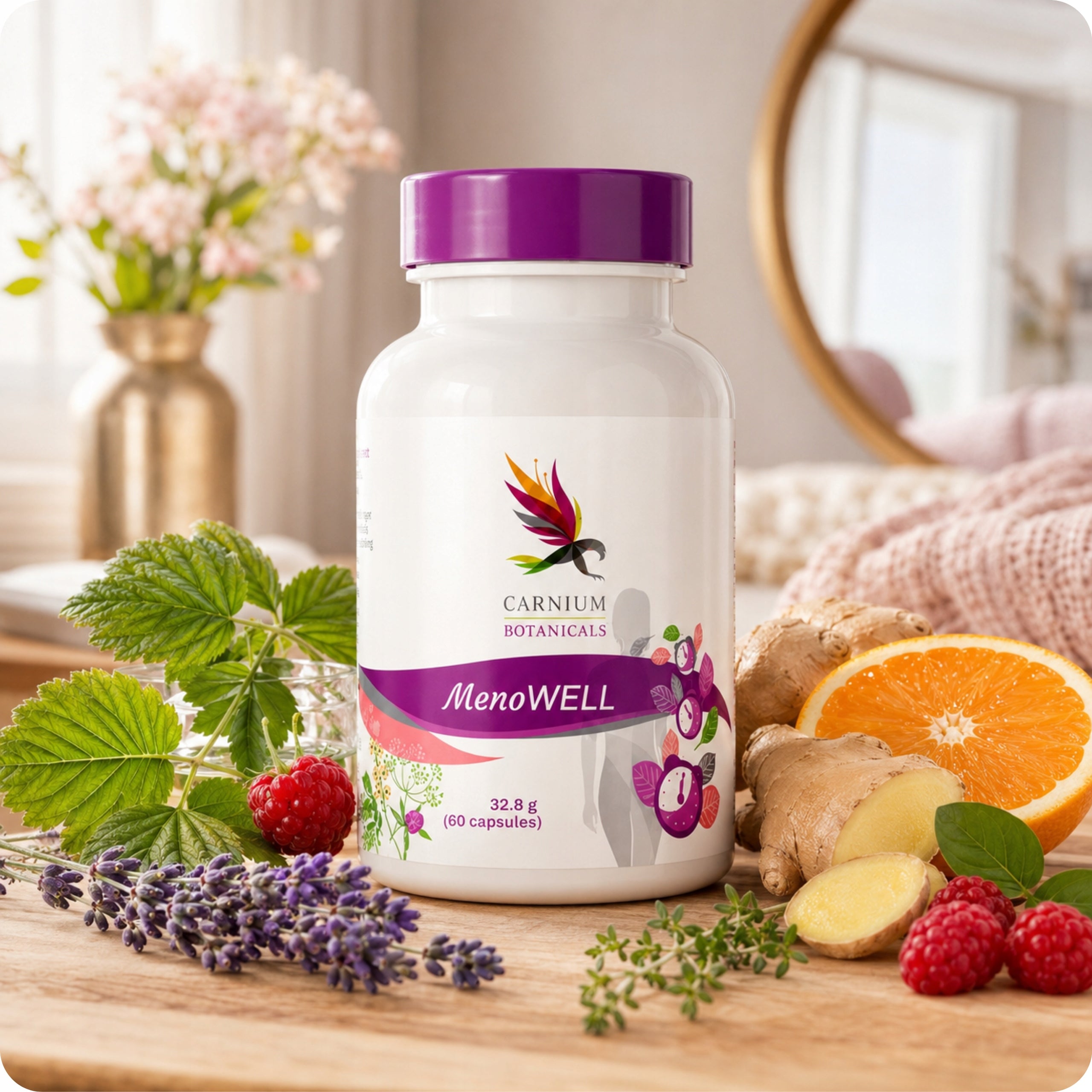 Effectively Relieves Menopause Symptoms 100% Natural Ingredients MenoWell 60pcs Manufacturer code 3830071360324