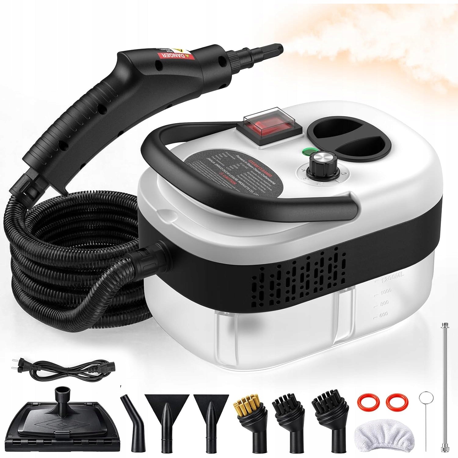 Efficient Steam Cleaner 2500W,1200ML ,3.0 BAR with 3 brush heads