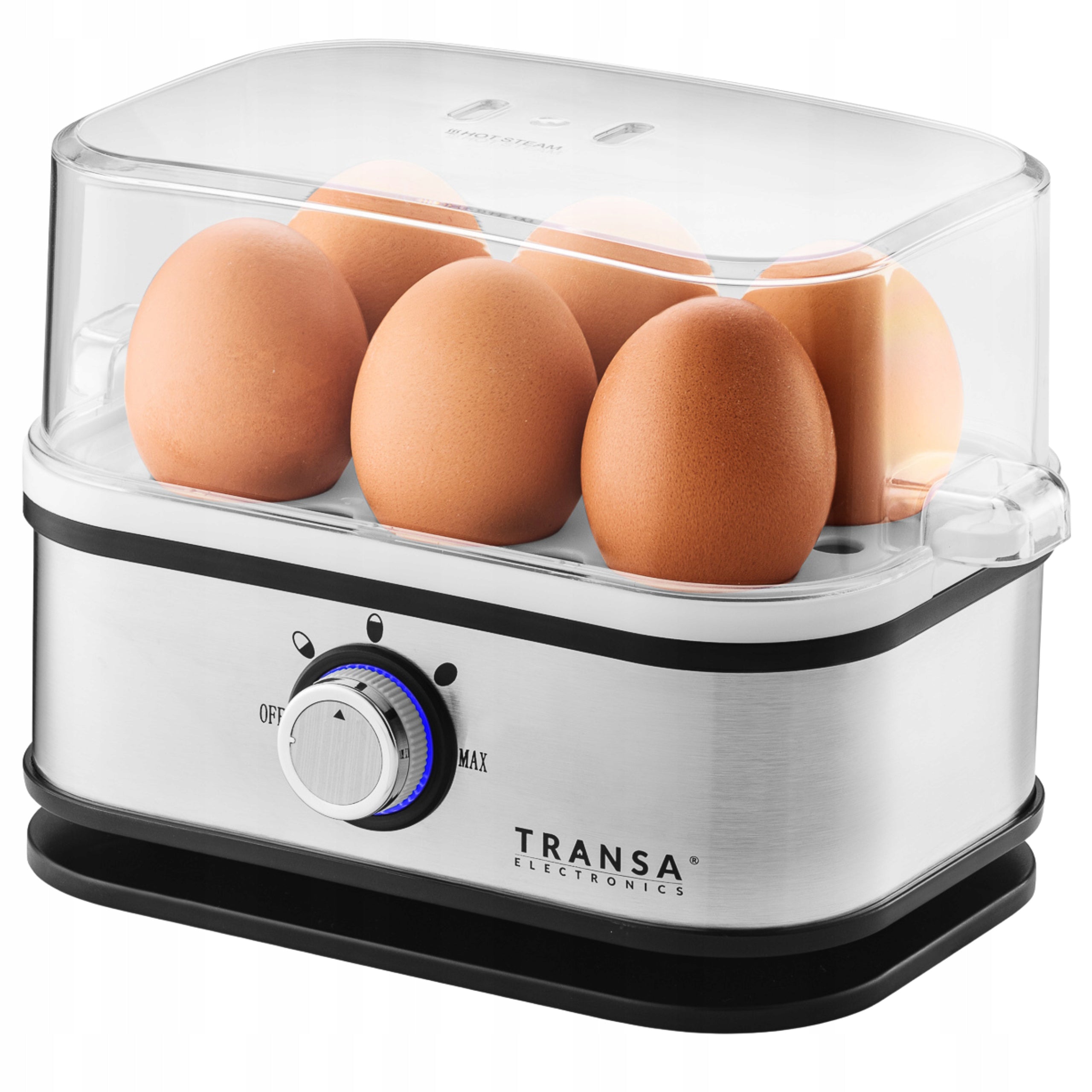 Egg Cooker 6 EGGS 3 DEGREES HARDNESS LEVEL AUTOMATIC TIMER