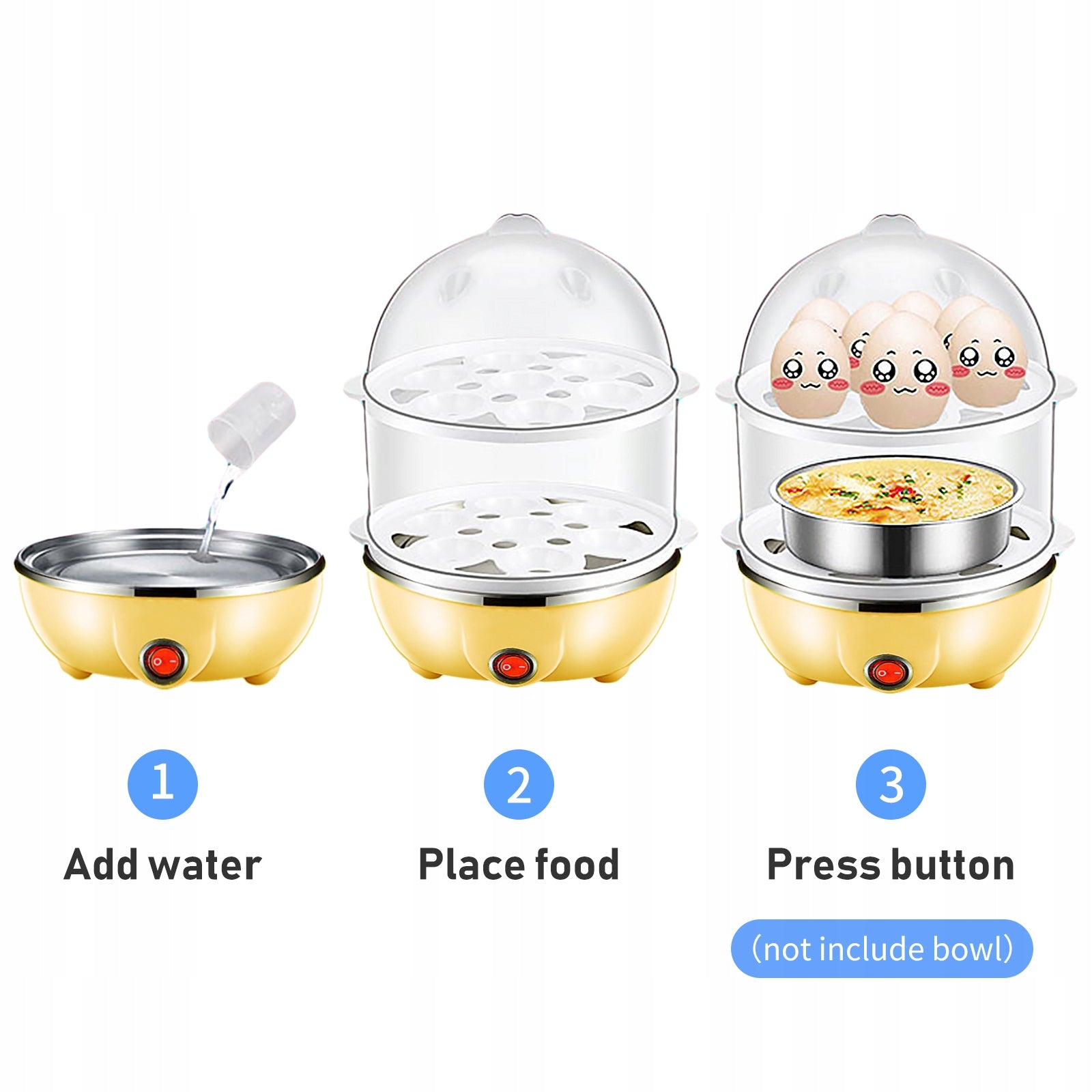 Egg Cooker 7 Hard Cooked Egg Capacity DF Egg Cooker