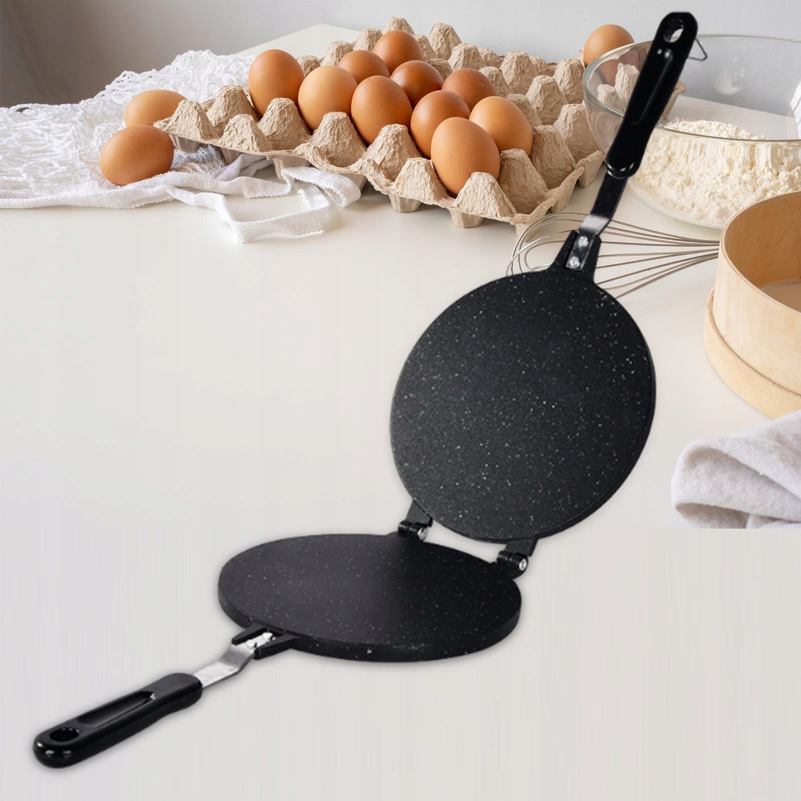 Egg Roll Waffle Maker Flat Pan Kitchen Tool Waffle Cone Maker for Cake Shop