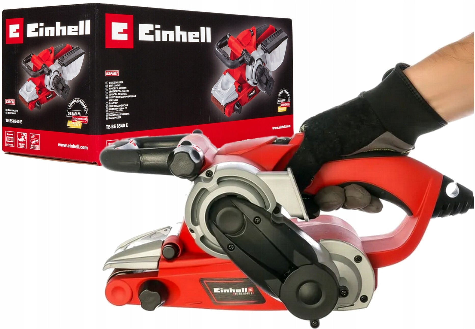 Einhell TE-BS 8540E belt sander 850W 75x533mm with adjustable speed