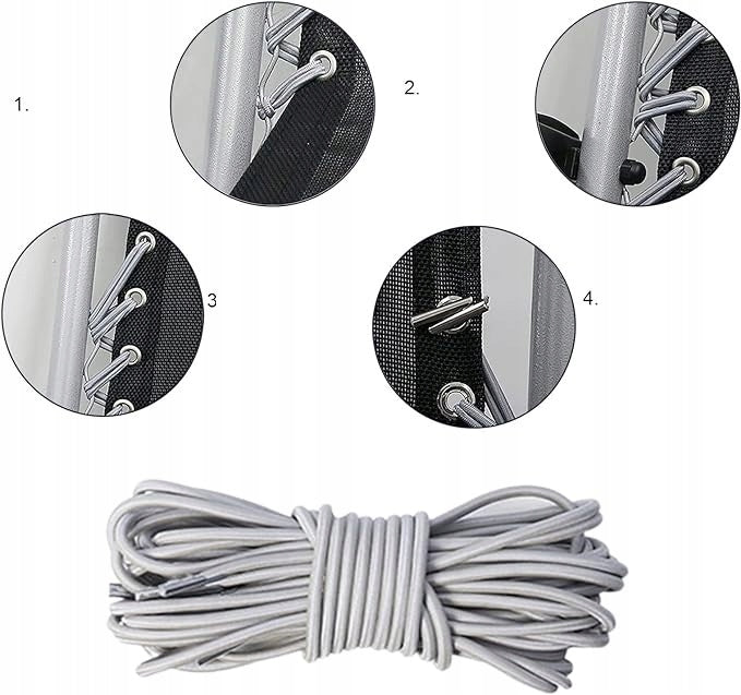 Elastic Drawstring for Garden Chair Deckchair Repair 4 Pcs Grey Kind armchair