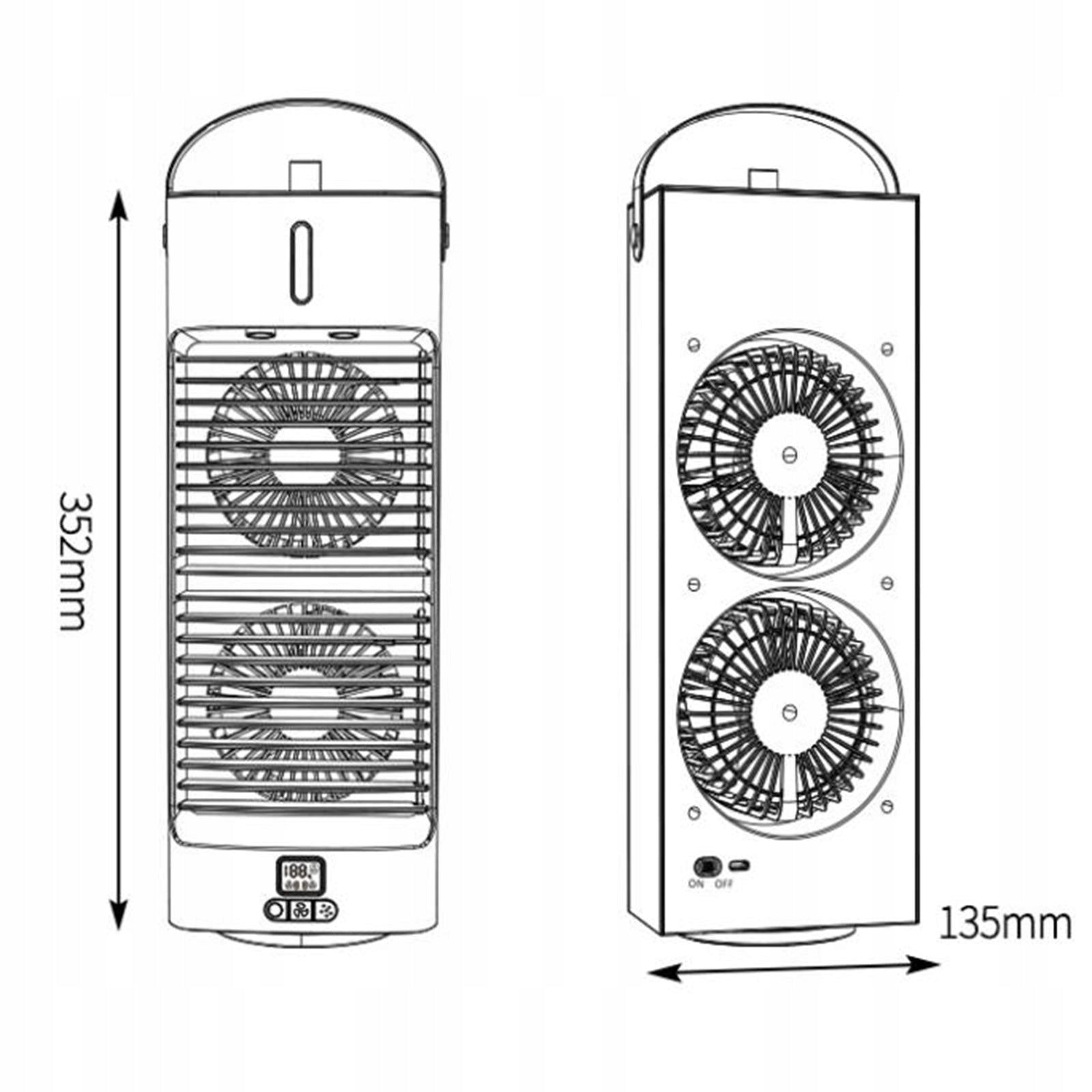 Electric Air Conditioning Humidifier Table Fan with Adjustable Different Authorized representative allegro.pl121