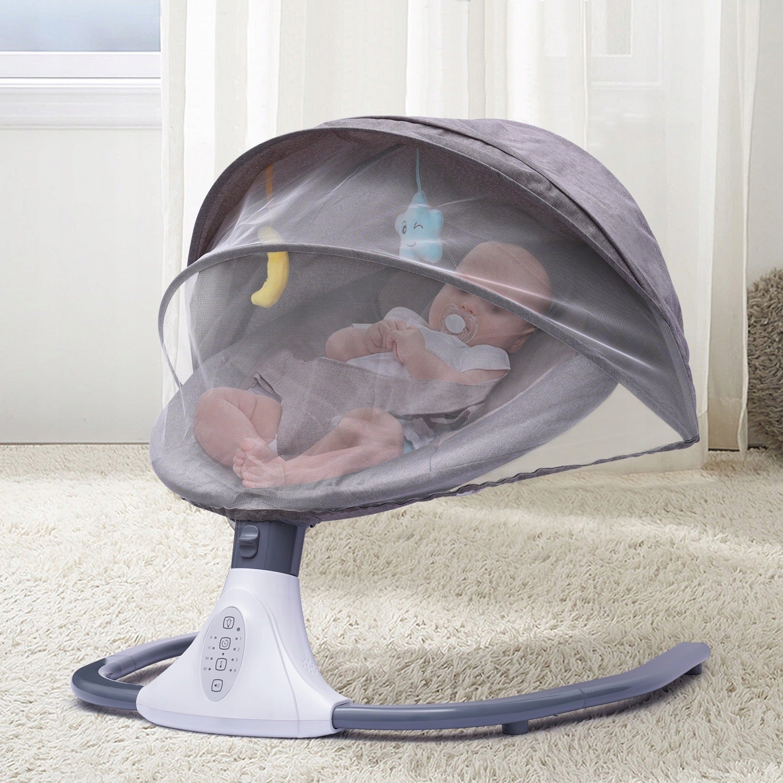 Electric Baby Cradling Bouncer Remote Control Bluetooth 0-18 Months Brand no brand