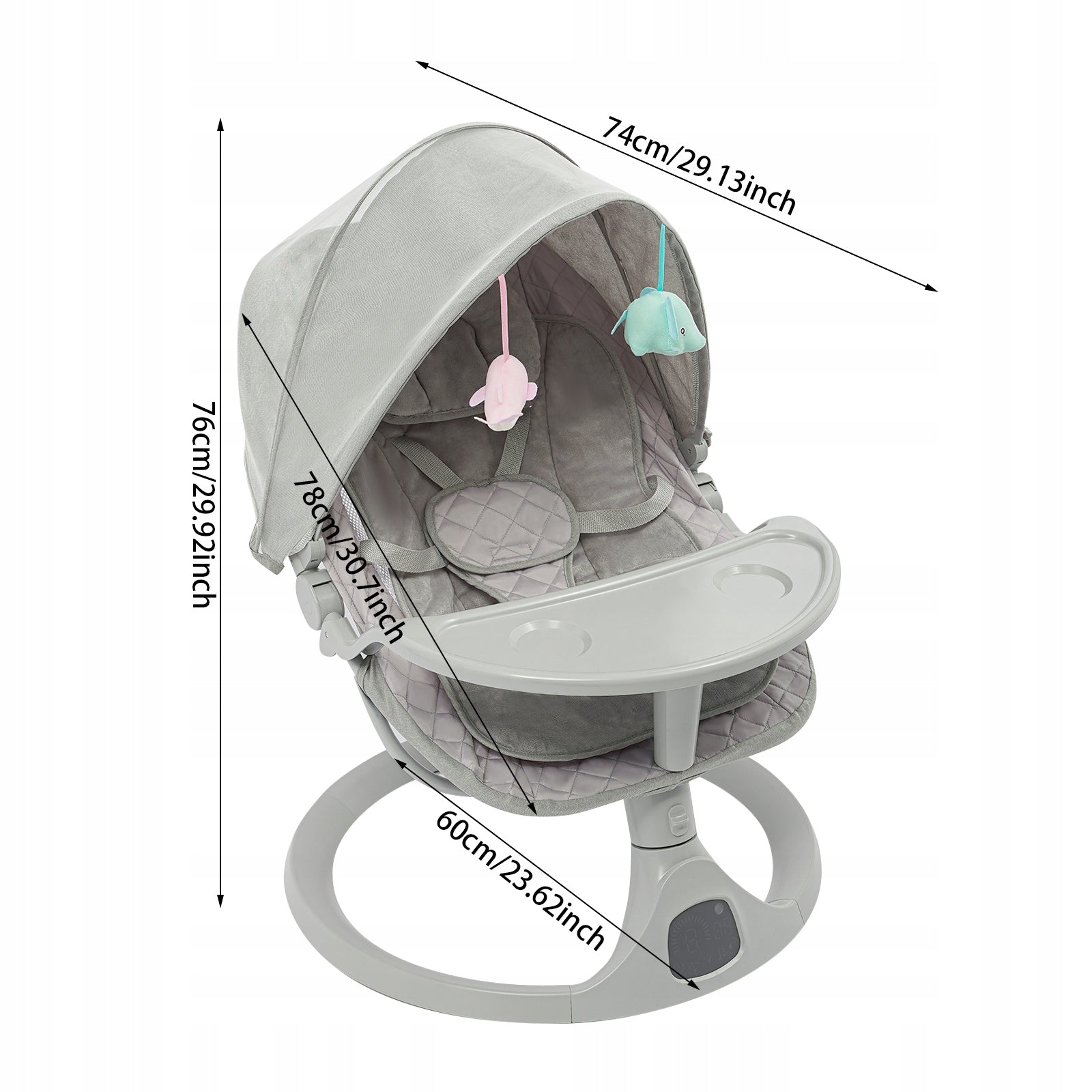 Electric Baby Rocker Bluetooth Toddler Swing Silent Casters 0-18 Months Manufacturer code gseytg5w4sevfrefdsv