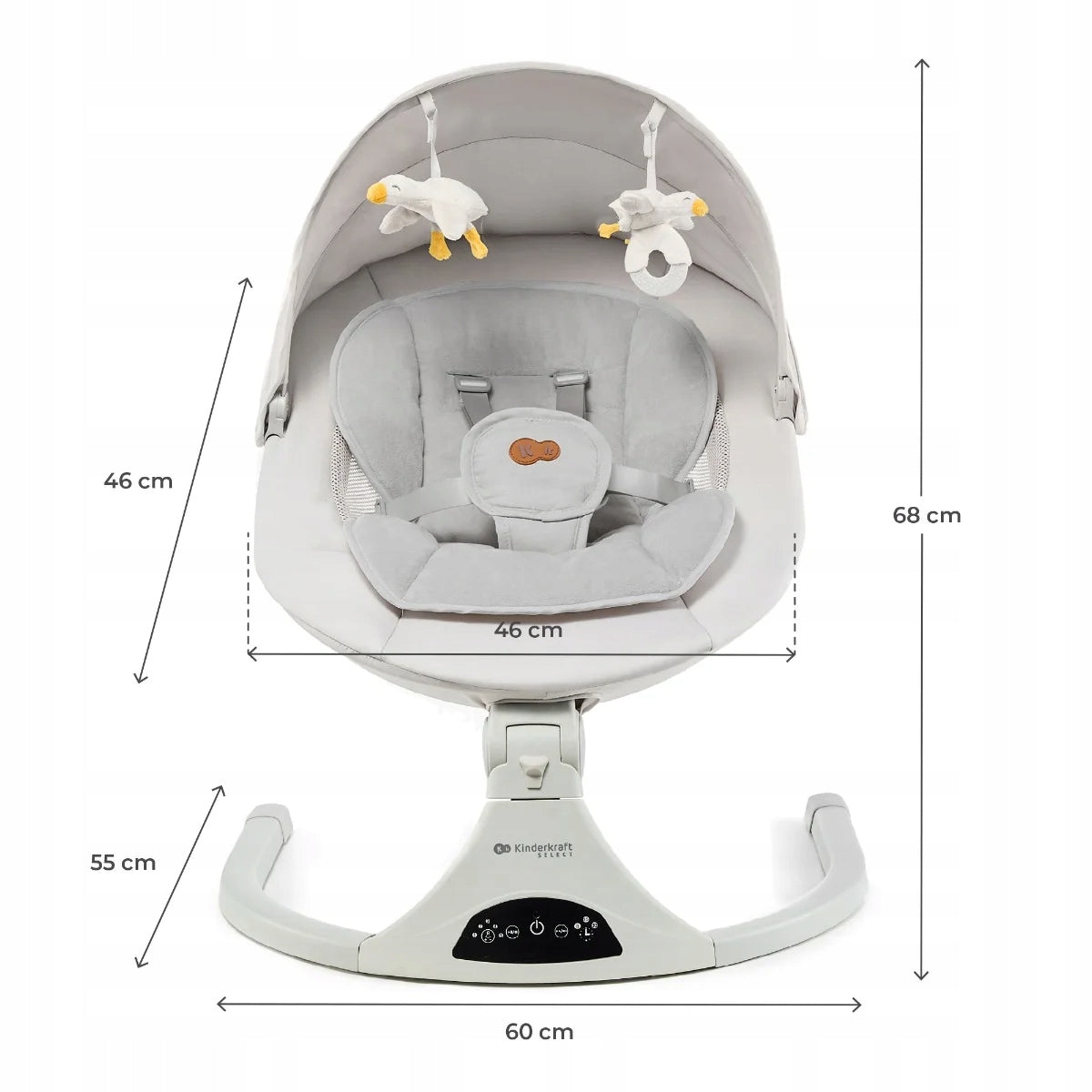 Electric Baby Rocker Lounger Kinderkraft TULSY Light Beige Brand Kinderkraft
