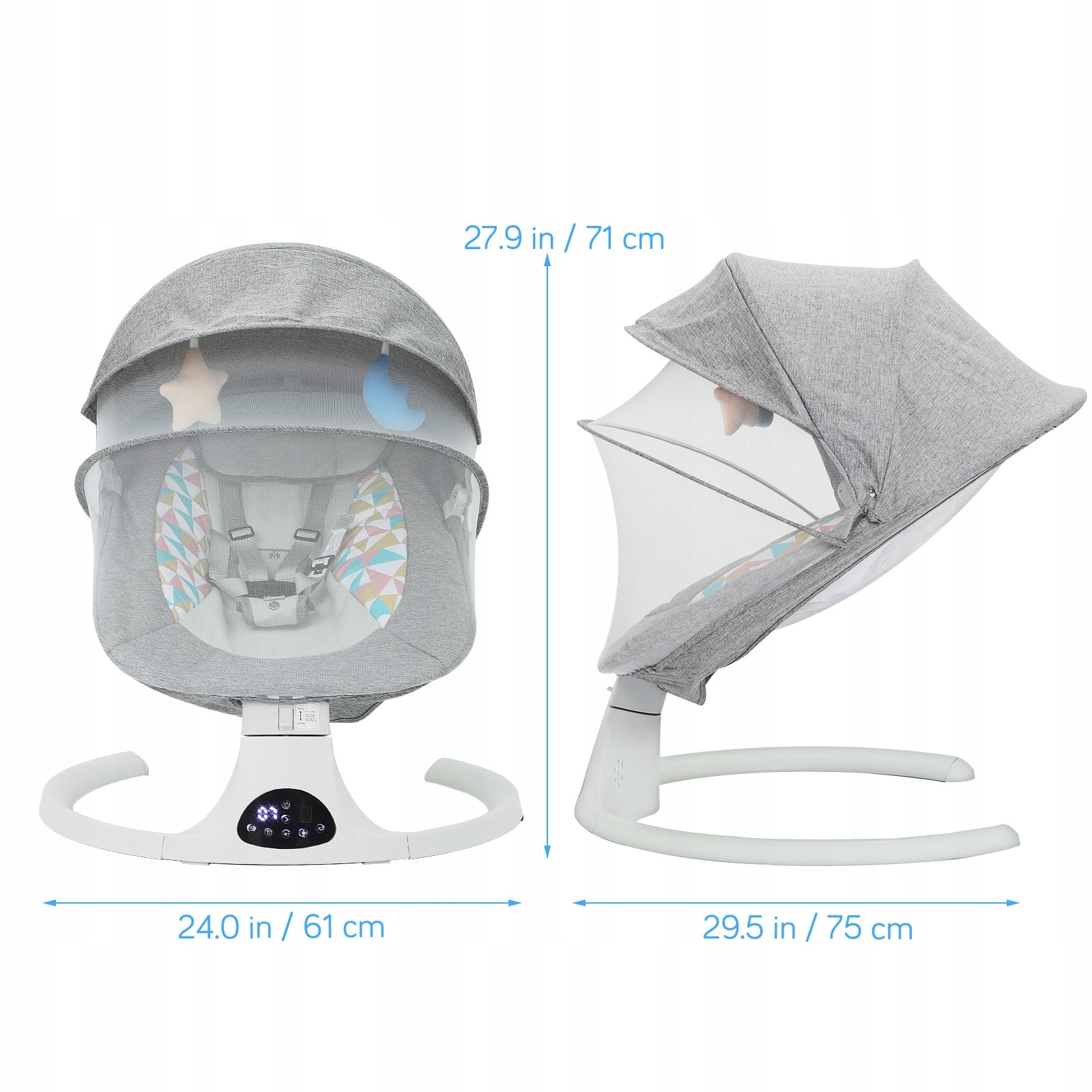 Electric Baby Swing with Remote Control Detachable Seat Pad Swing for 0-12M Manufacturer code 4896009074304