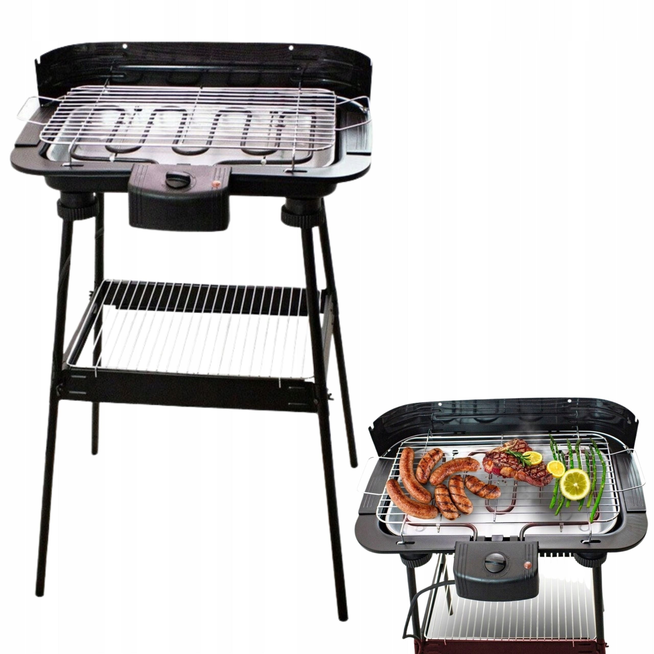 Electric Balcony Grill 2200W Freestanding Table for Terrace and Garden