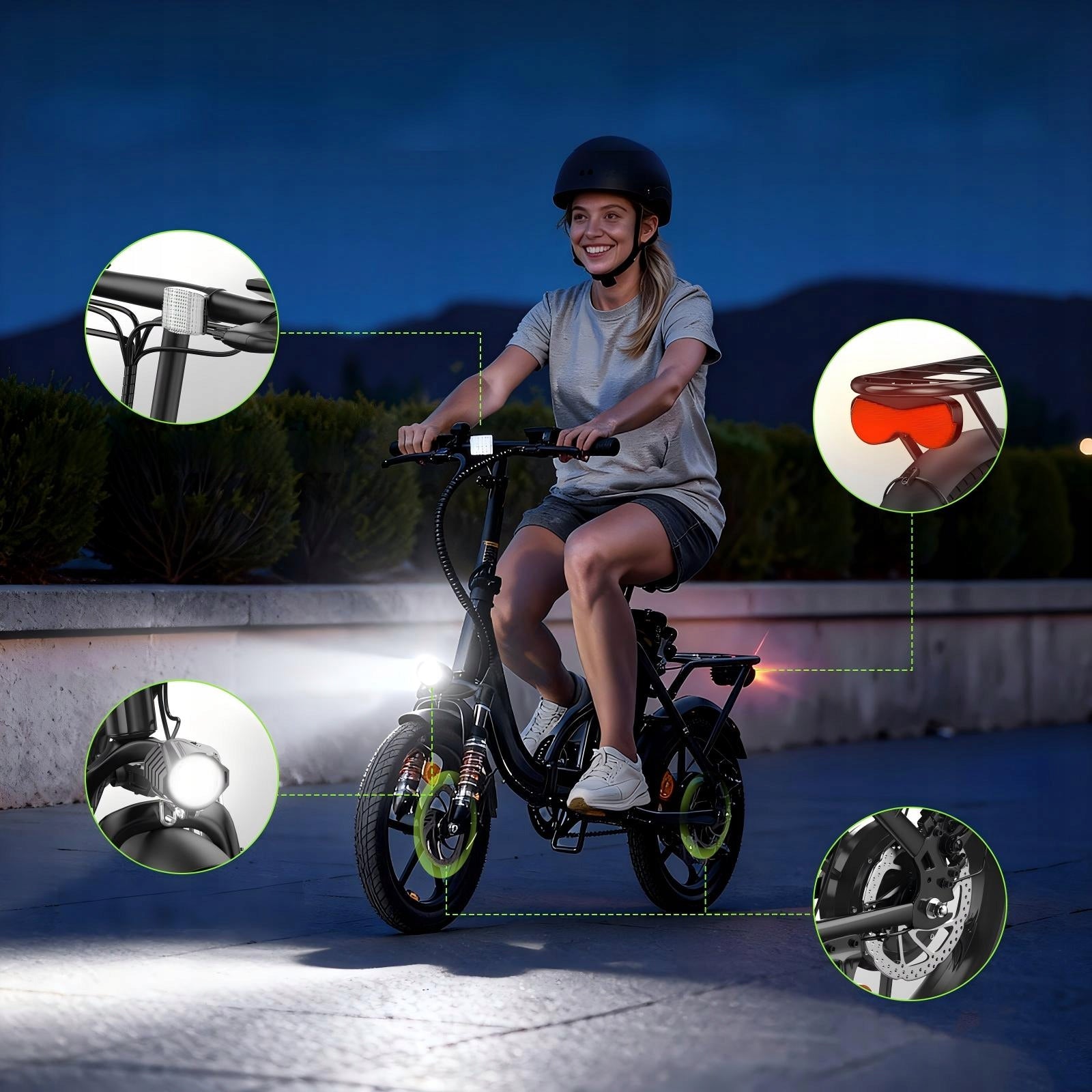 Electric Bike 16" Foldable city Commuting U4 36V10.4Ah 250W 25km/h E-Bike Maximum rated power electric bike (under 250W)