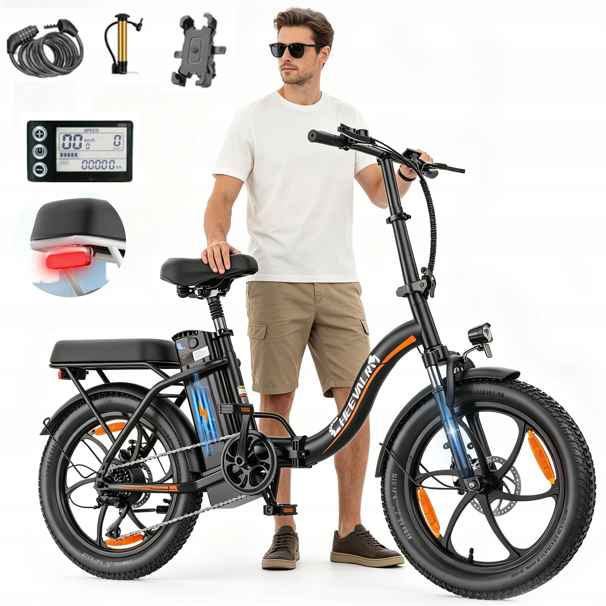 Electric Bike Cheevalry 250W 100HP 48V 16Ah 20" Shimano Men's/Women's