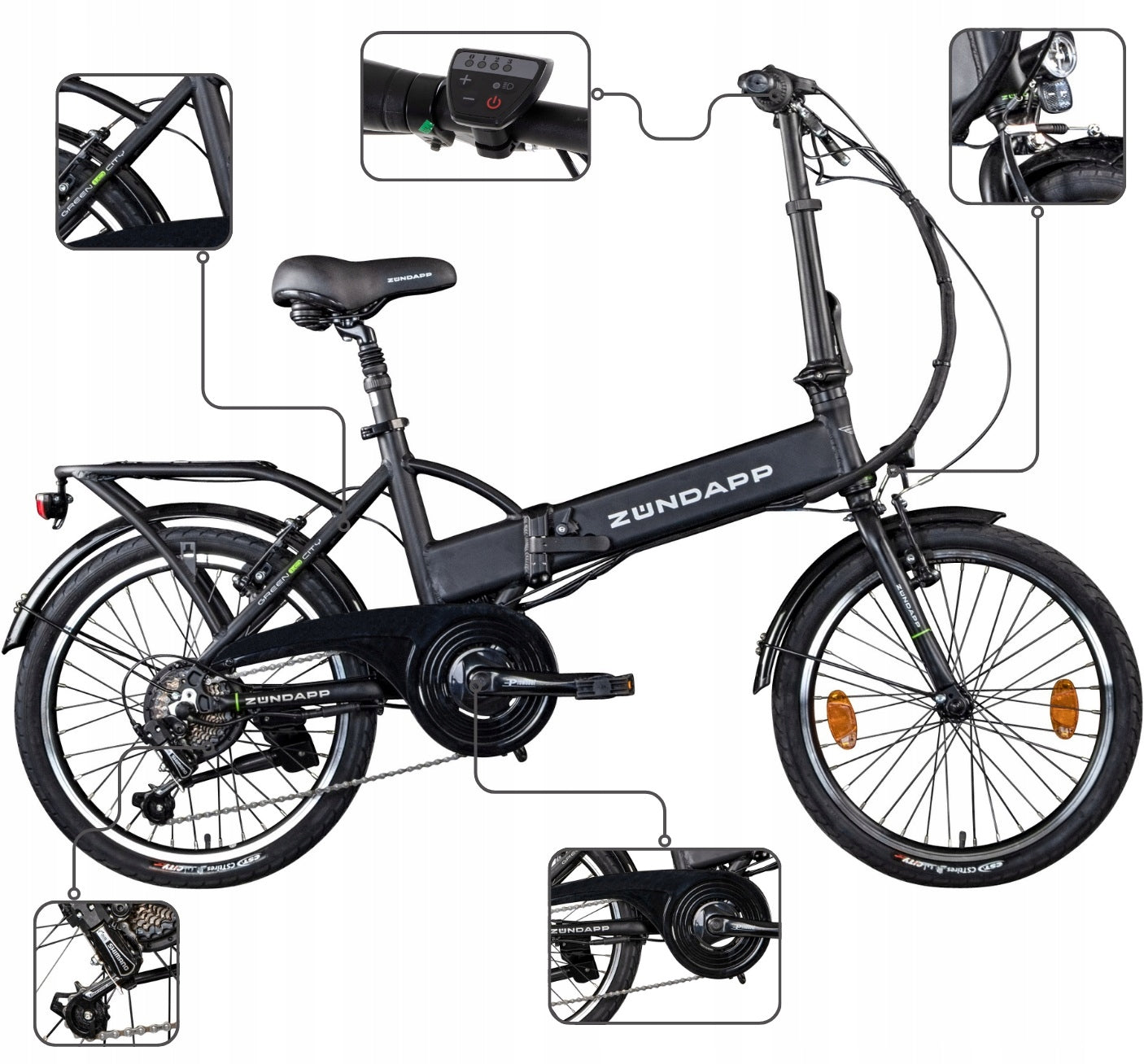 Electric Bike Folding 20 Shimano Assistance 3 Modes Revo Men's Women's Frame size 15"