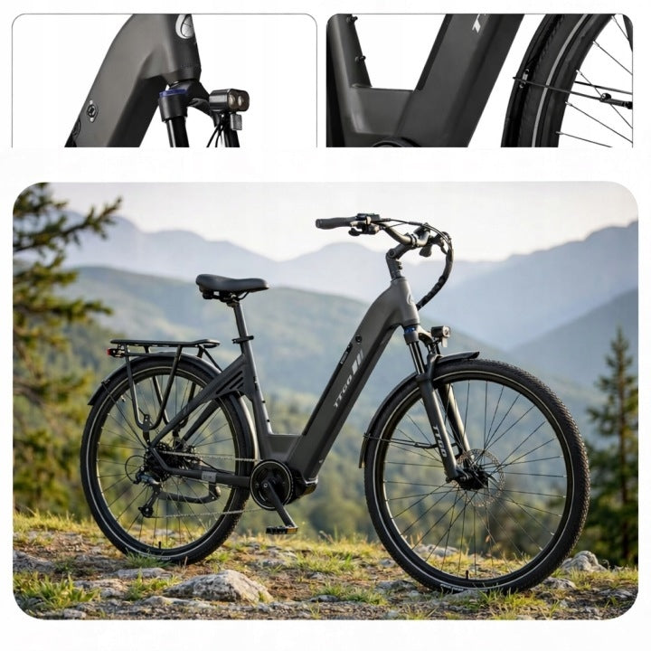 Electric Bike TTGO C7 SE 250W 18AH 25KM/H 130HP Mid-Mount Engine 28“ EU Model TTGO C7 SE Urban Ebike 18AH Shimano-9S 28"*2.0 MTB