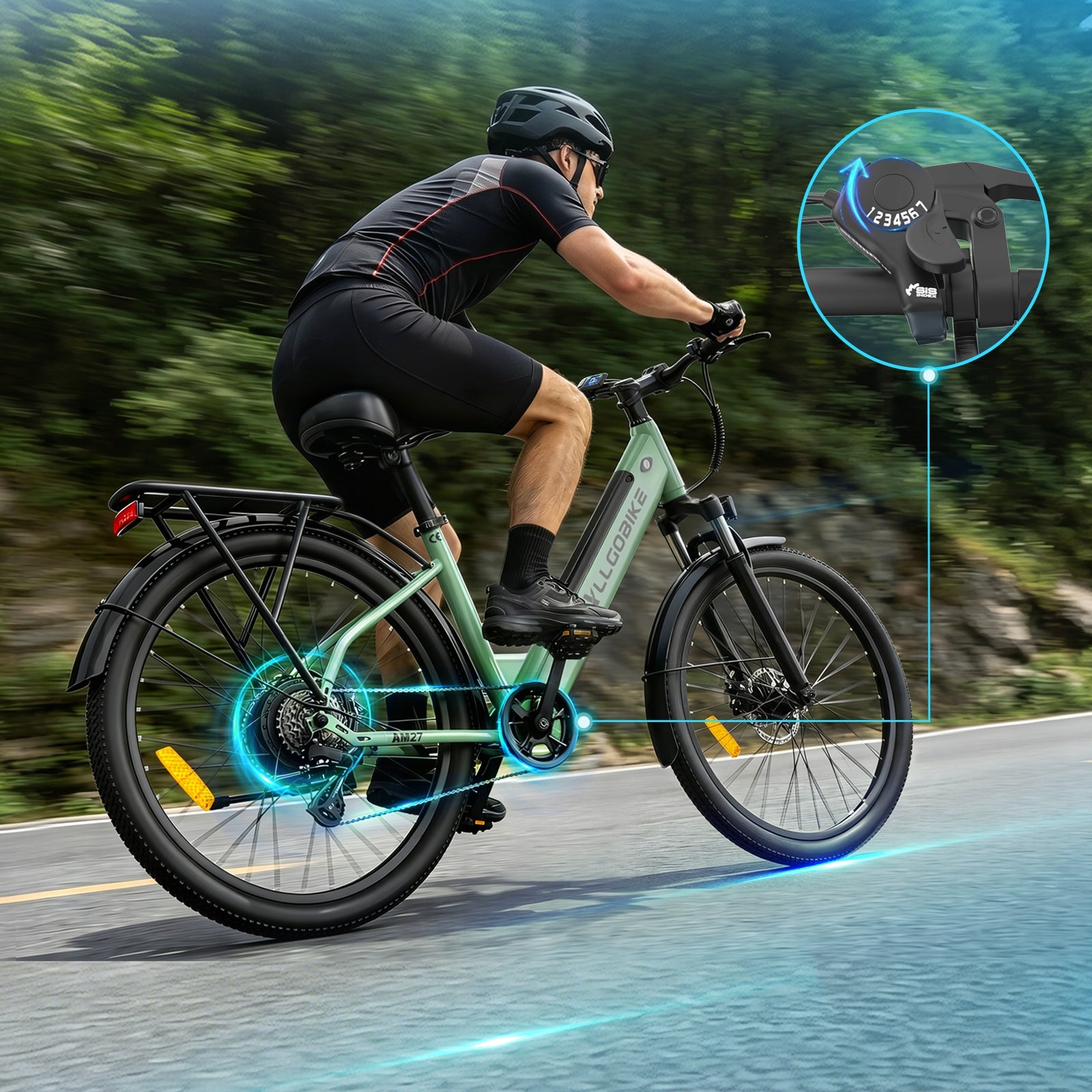 Electric Bike Women's/Men's 250W 25KM/H 36V15AH 100km 27.5" Adults Bicycles Maximum rated power electric bike (under 250W)