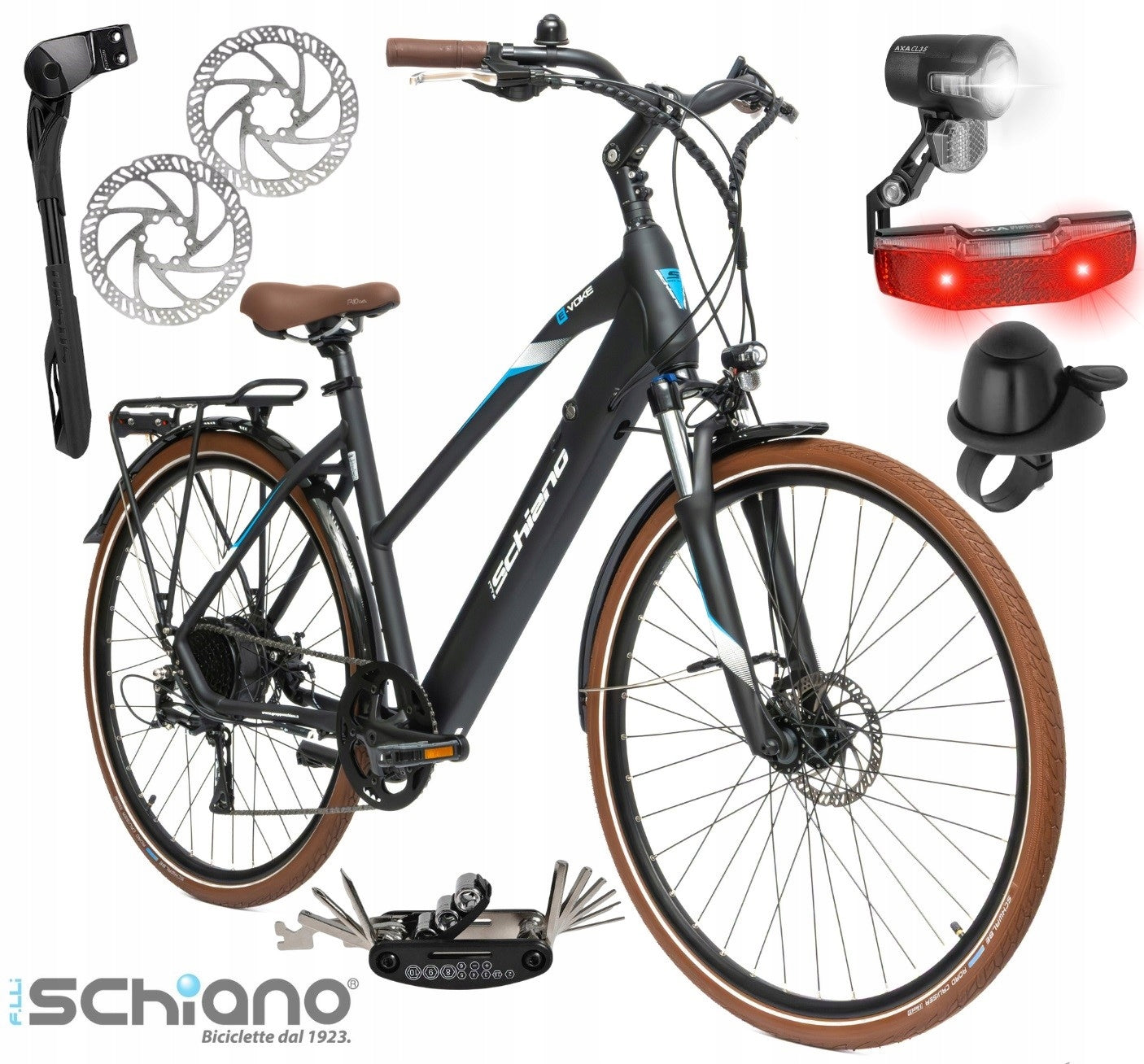 Electric Bike Women's Urban 28" Aluminum Luggage Rack Lighting Discs