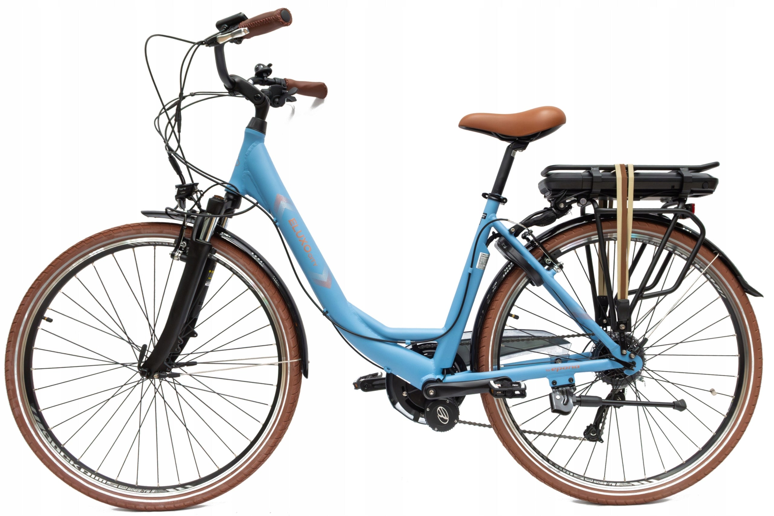 Electric Bike Women's Urban Alu 250 W Shimano LCD Mudguards Luggage Rack Model City