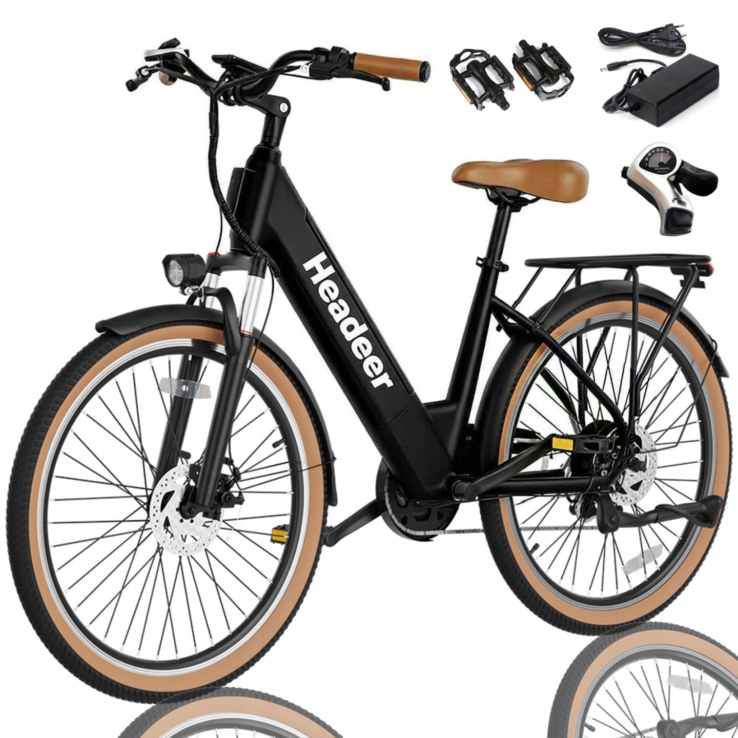 Electric Bikes HEADEER 250W 11.5Ah 25KM/H 60KM 26*1.95 Shimano-7S Packaging status original