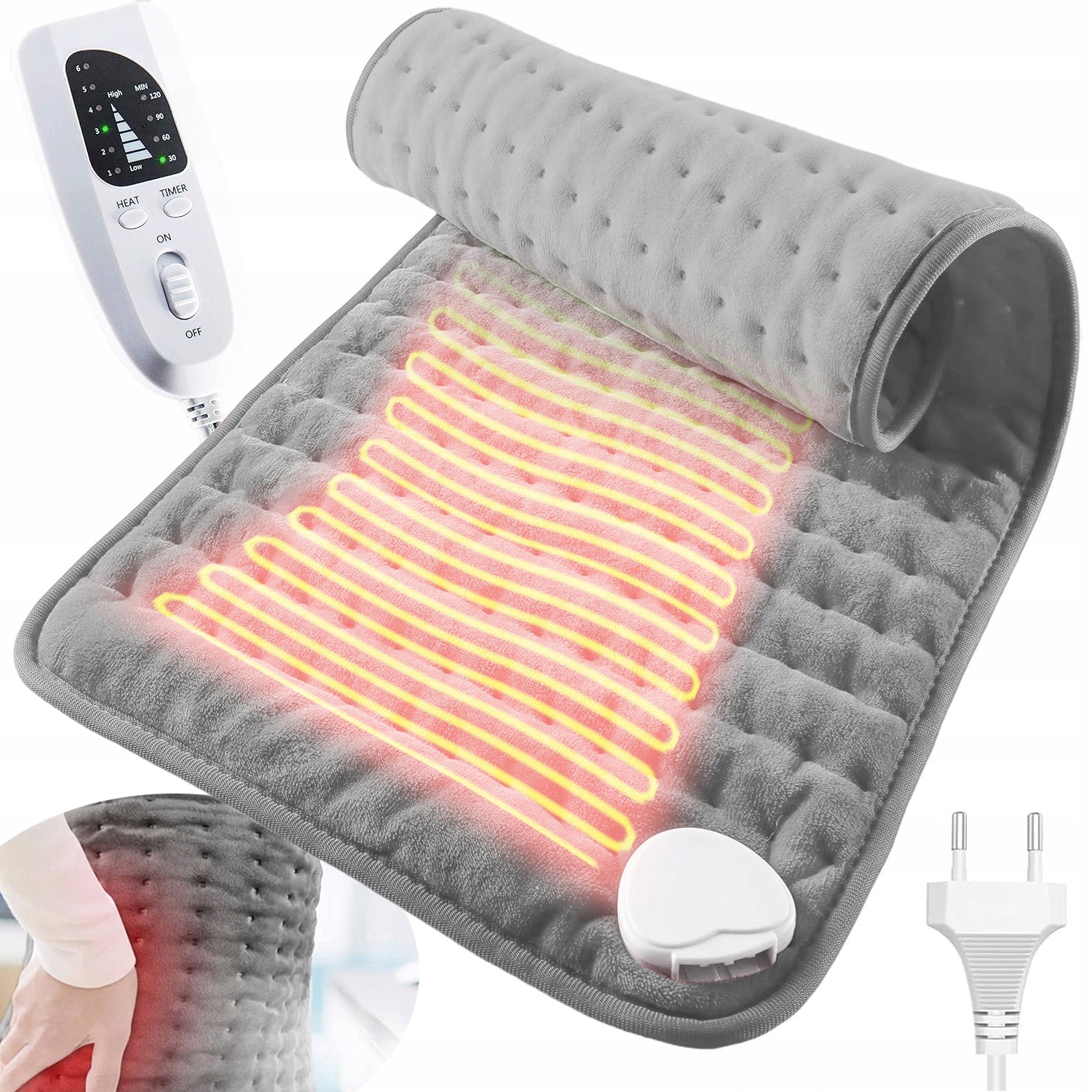 Electric Blanket 6 Levels 4 Timers Quick Heating Mat For Joints And Muscles