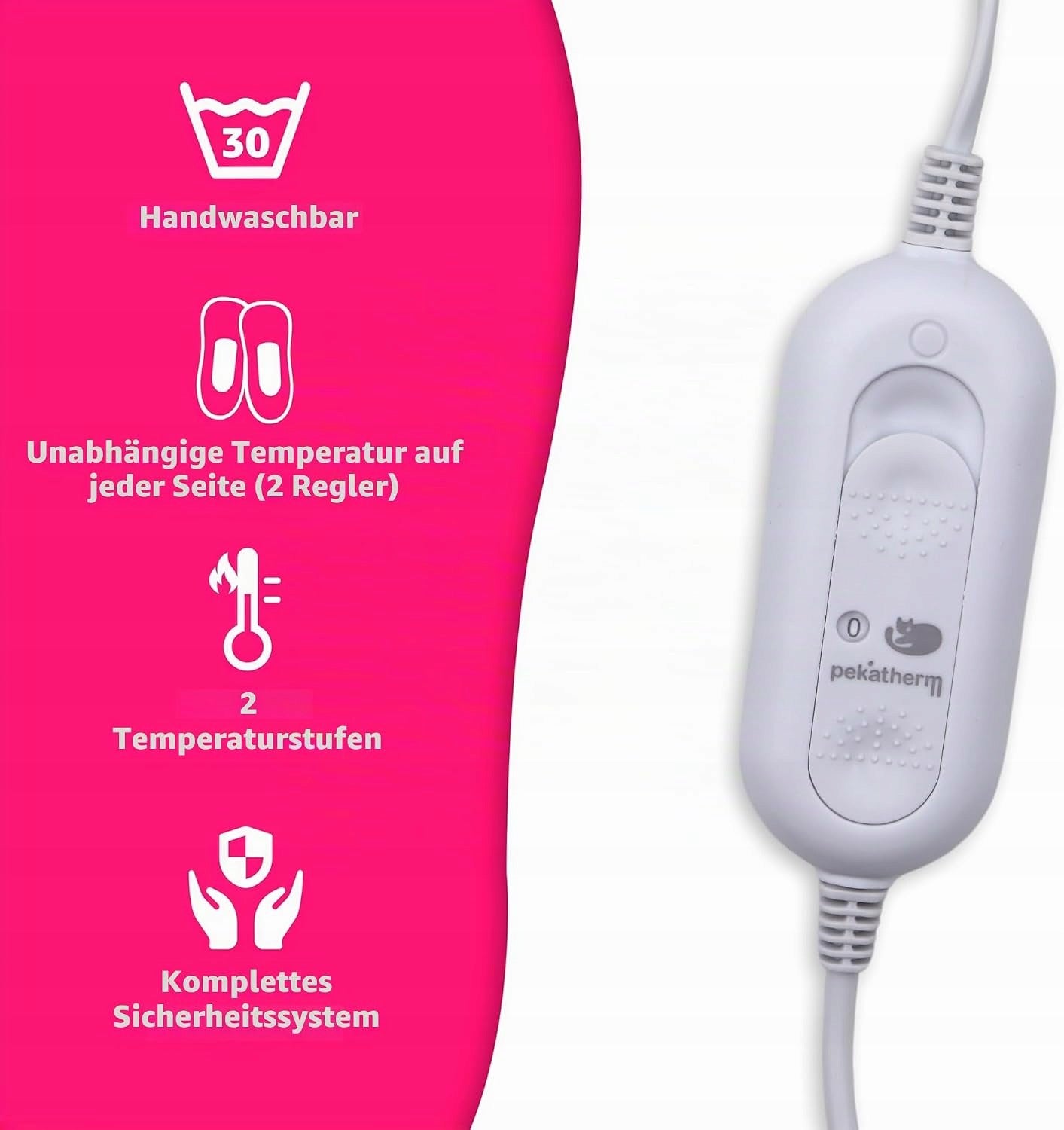 Electric Blanket PEKATHERM UP205 White Power 120W Heated Thermal Blanket Brand Pekatherm