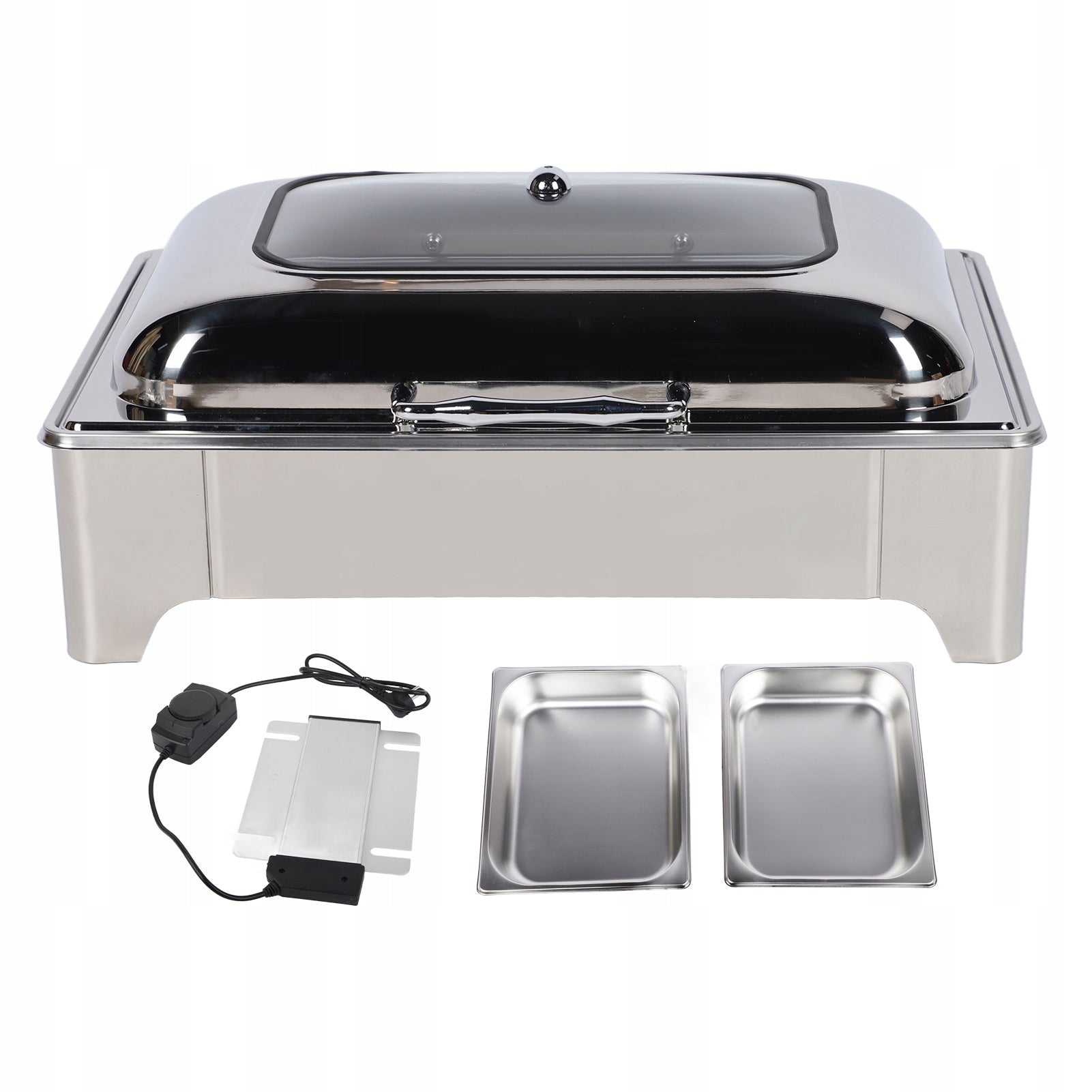 Electric Buffet Server With Visible Lid 9L 400W Steel 4X Brand no brand