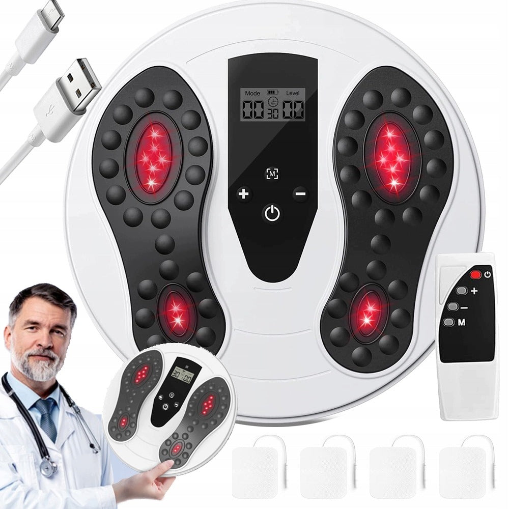 Electric Circulation Stimulator Foot Massager TENS Neuropathy EMS 10 Modes
