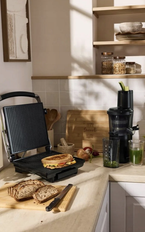 Electric Contact Grill Panini Toaster 2000 W SilverCrest SPM 2000 Dominant color silver/gray
