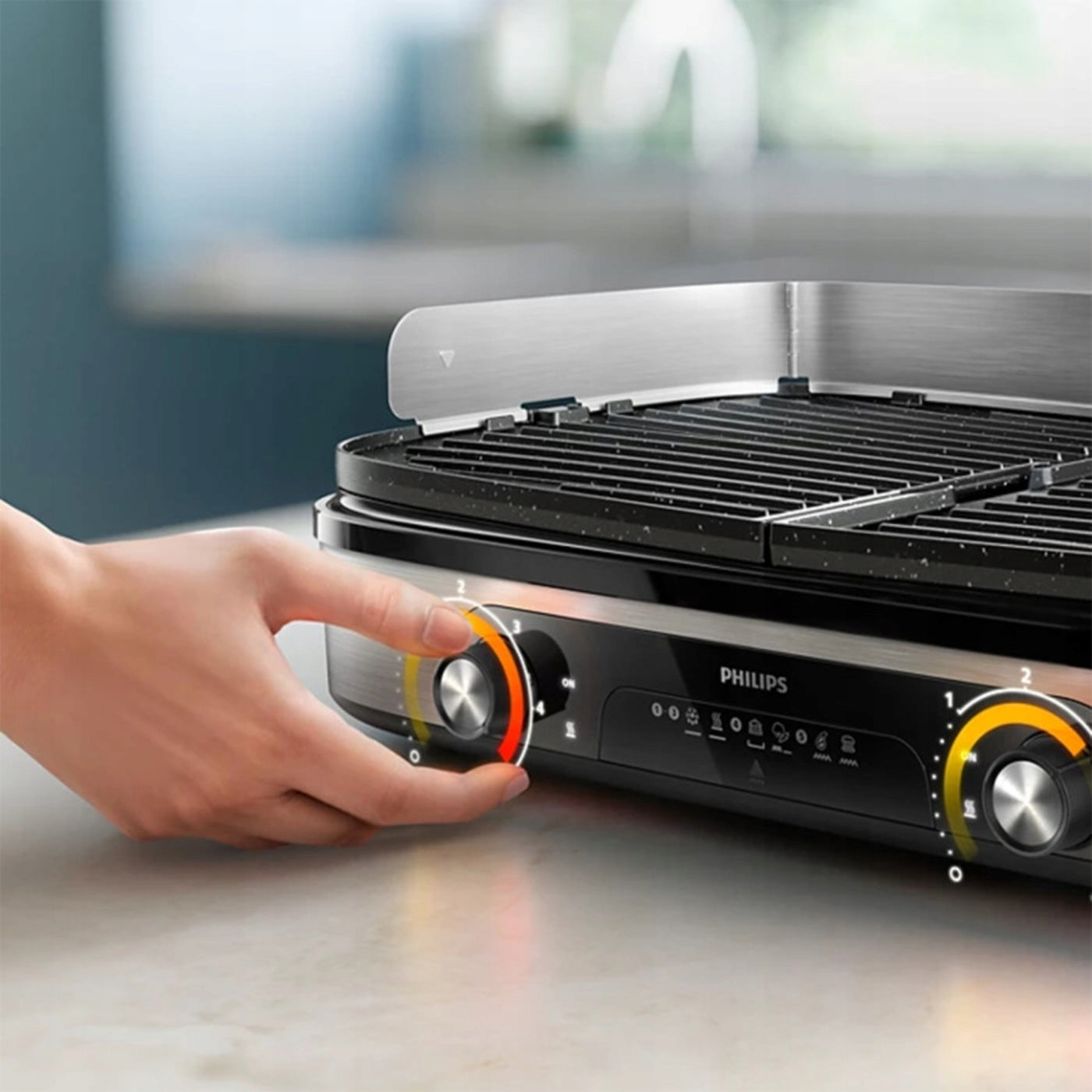 Electric Contact Grill Philips HD6222/90 - 2400 W, Black/Silver Power rating 2400 W