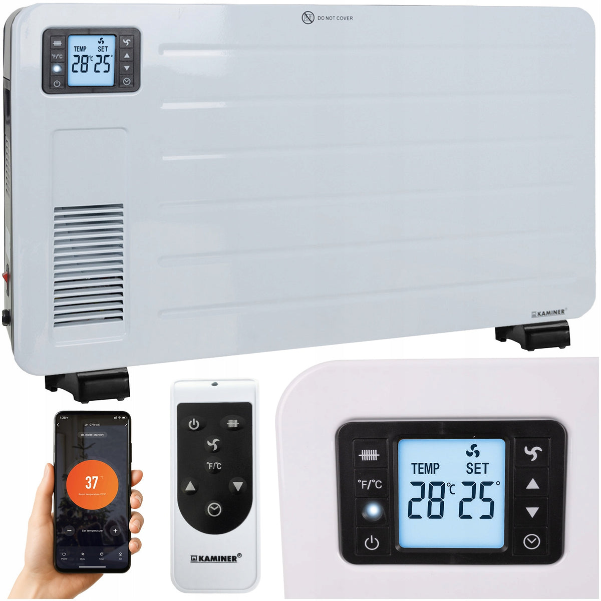 Electric Convector Heater Calorifer KAMINER 2300W Energy Efficient