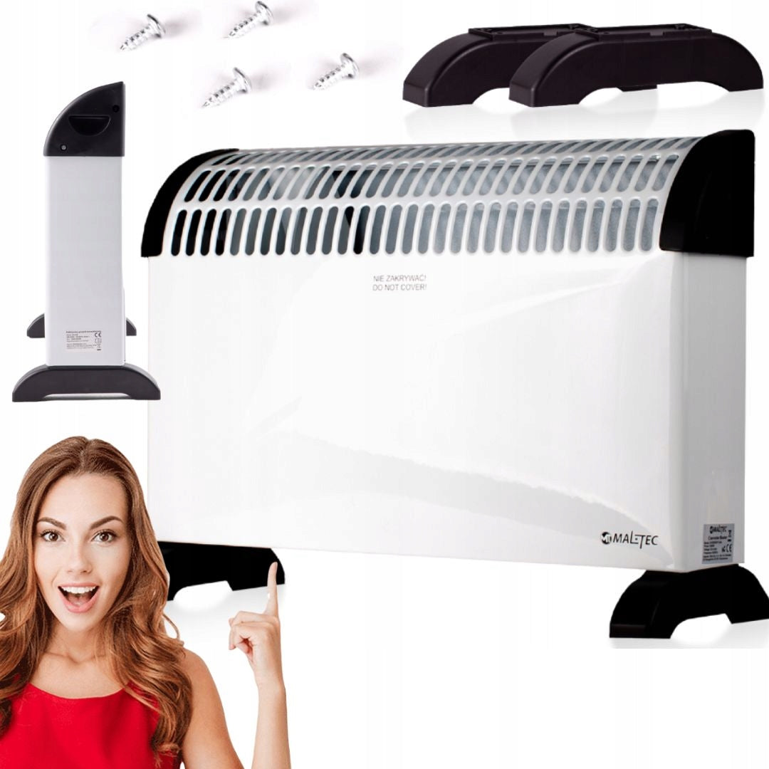 Electric Convector Heater Energy Saving Thermostat Power 2000 W