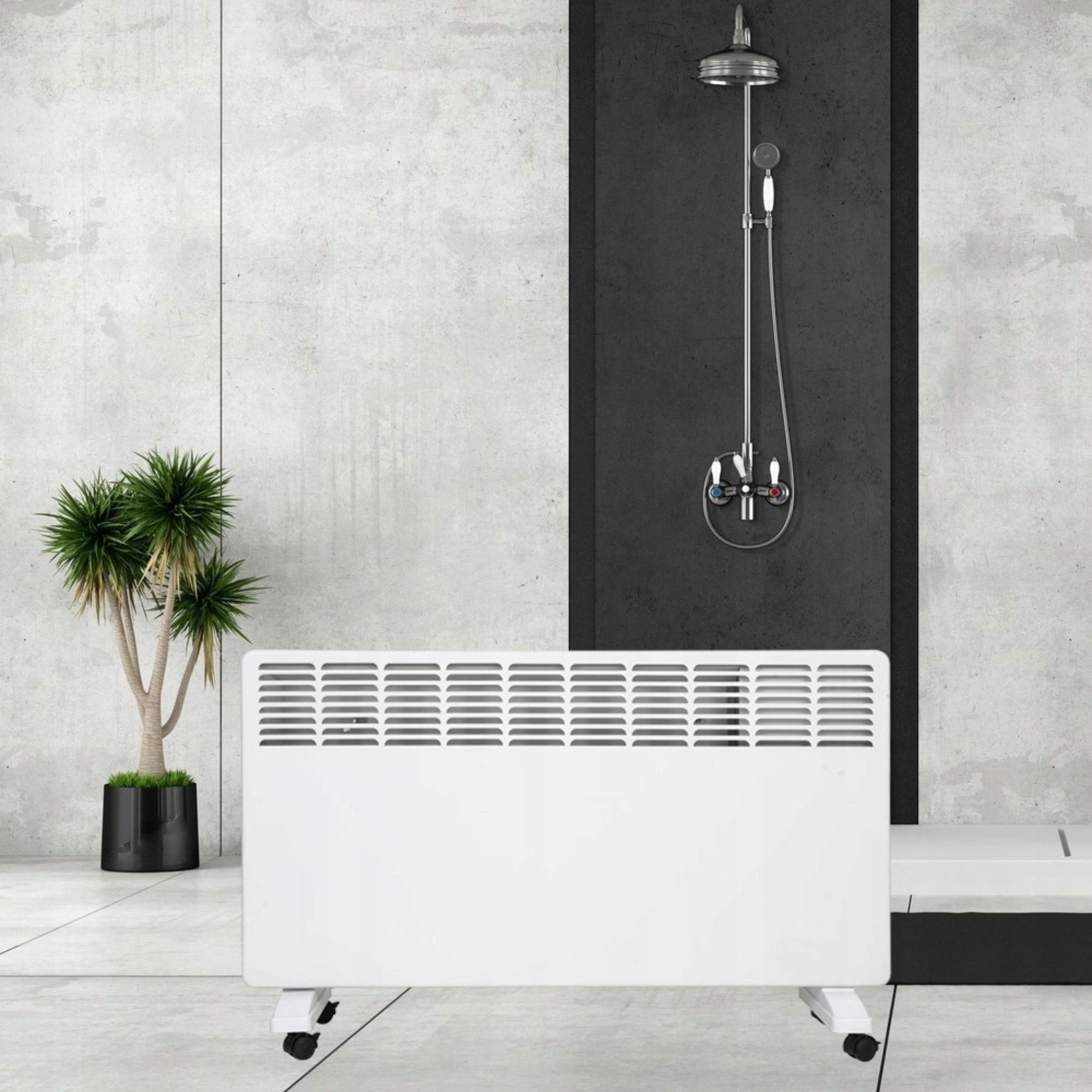Electric Convector Heater with Touch Thermostat WiFi White 2000W Brand no brand