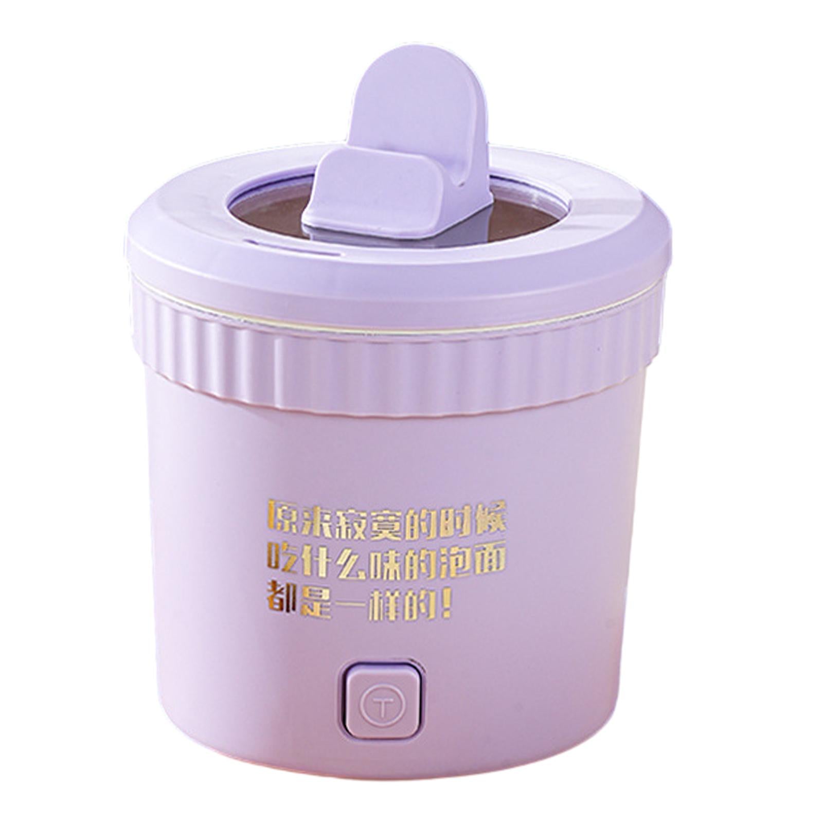 Electric Cooking Pot Nonstick Multifunctional Double Layer Heat Violet 1.2L Brand no brand