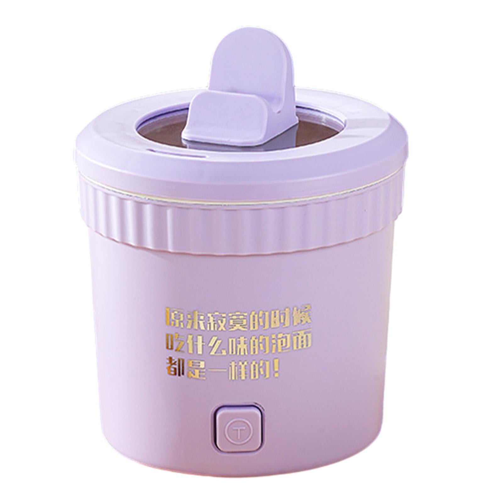 Electric Cooking Pot Nonstick Multifunctional Double Layer Heat Violet 1.2L