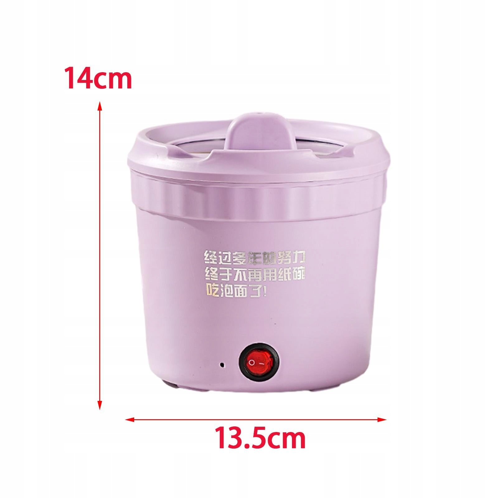 Electric Cooking Pot Nonstick Portable Double Layer Violet 1.2L Upgraded Brand no brand