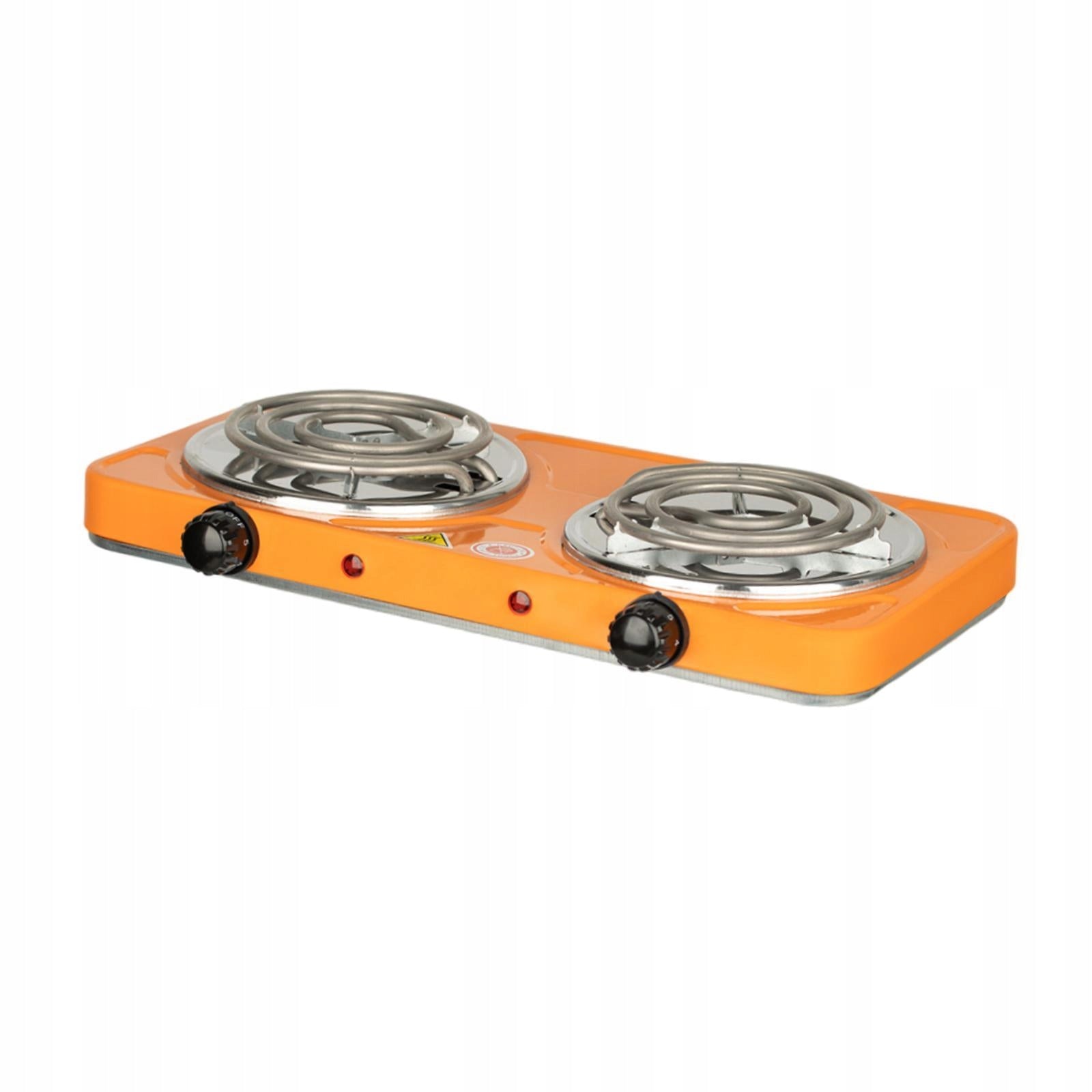 Electric Countertop Double Burner 2000 W Power Indicator Lights Stainless Brand no brand