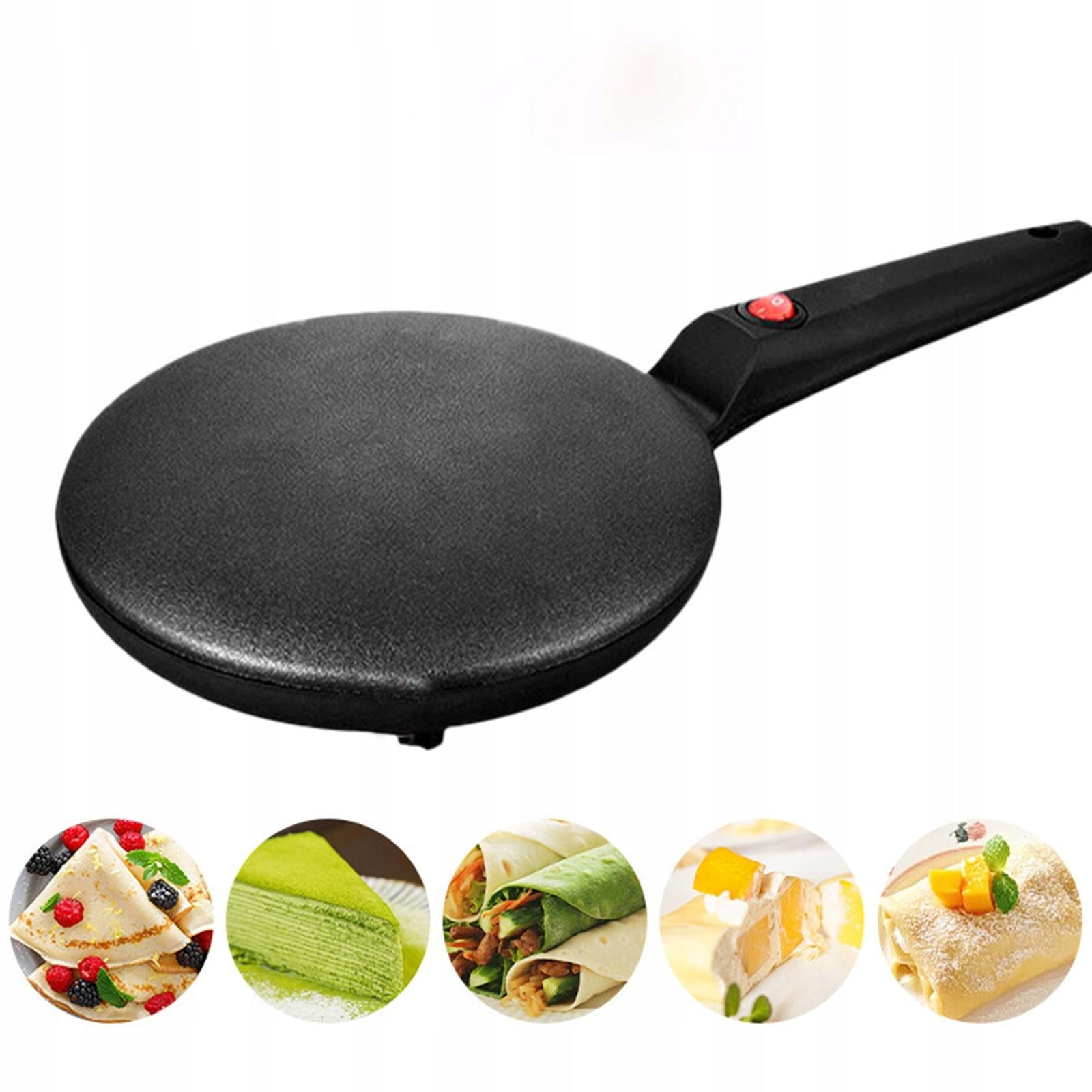 Electric Crepe Maker Pancake Maker,Multipurpose,Nonstick Breakfast Black Packaging status original