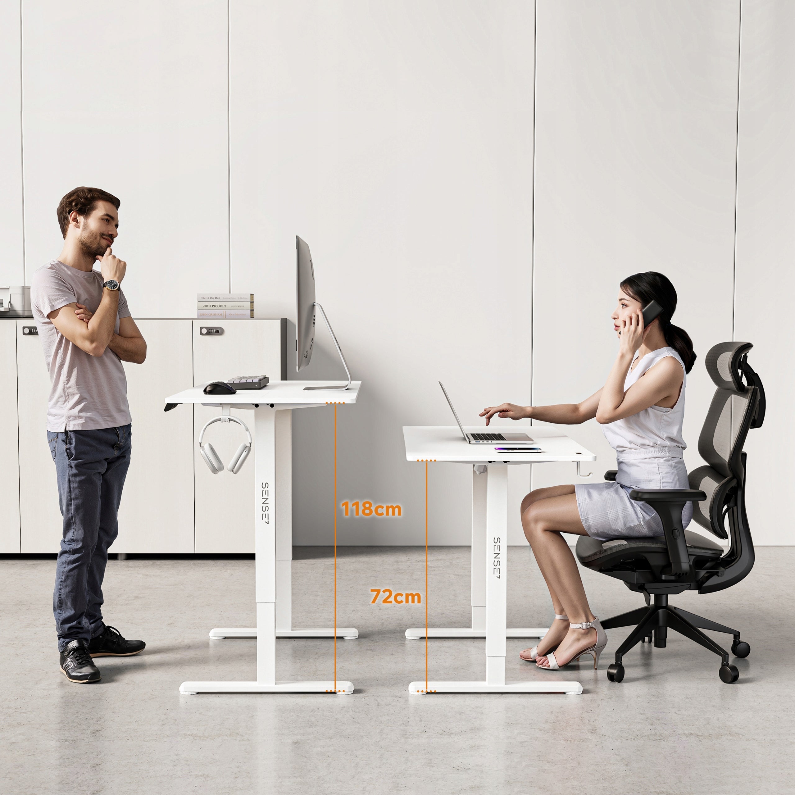 Electric Desk Adjustable 120x60cm Height Adjustment 72-118cm SENSE7 Manufacturer code 14490994