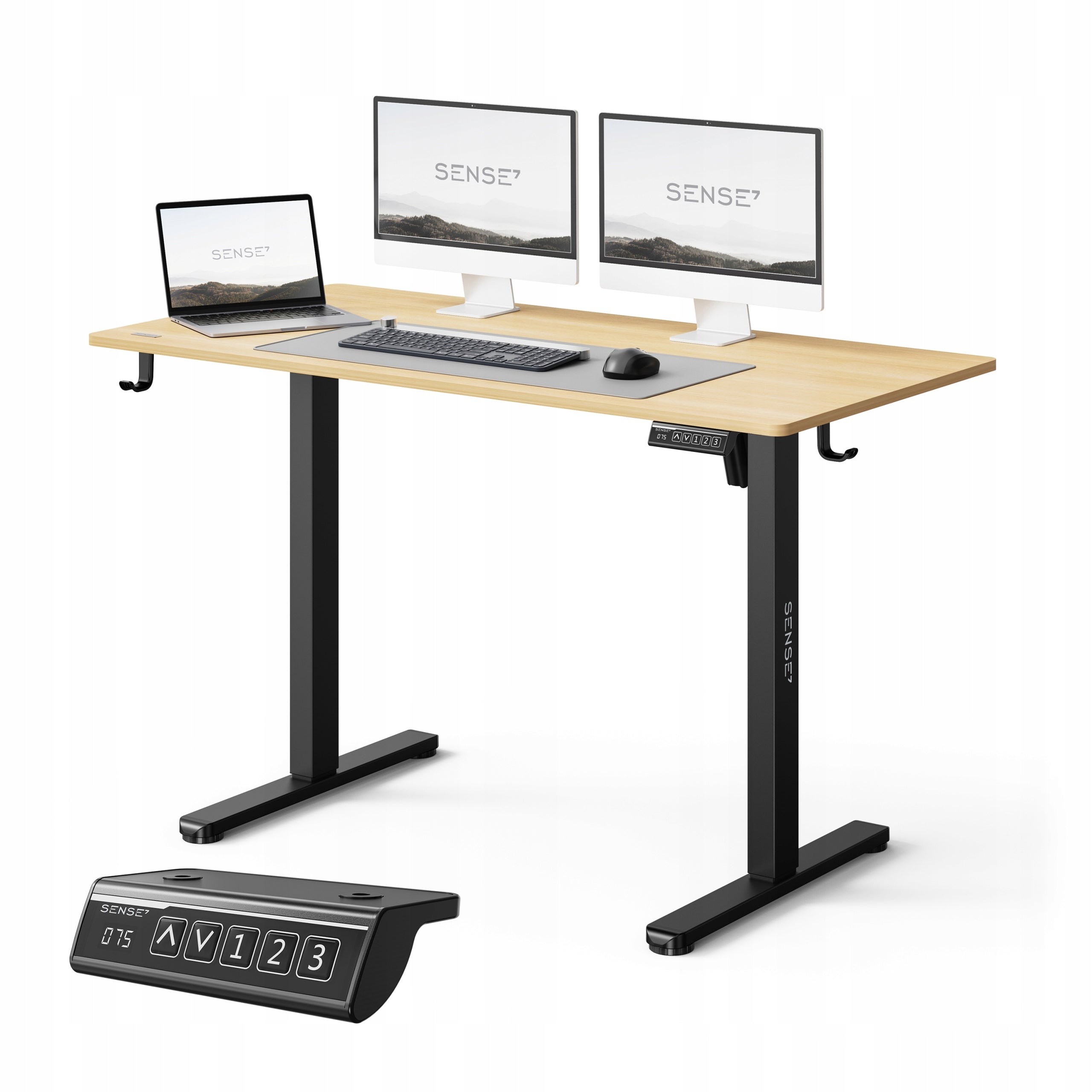 Electric Desk Adjustable 120x60cm Height Adjustment 72-118cm SENSE7