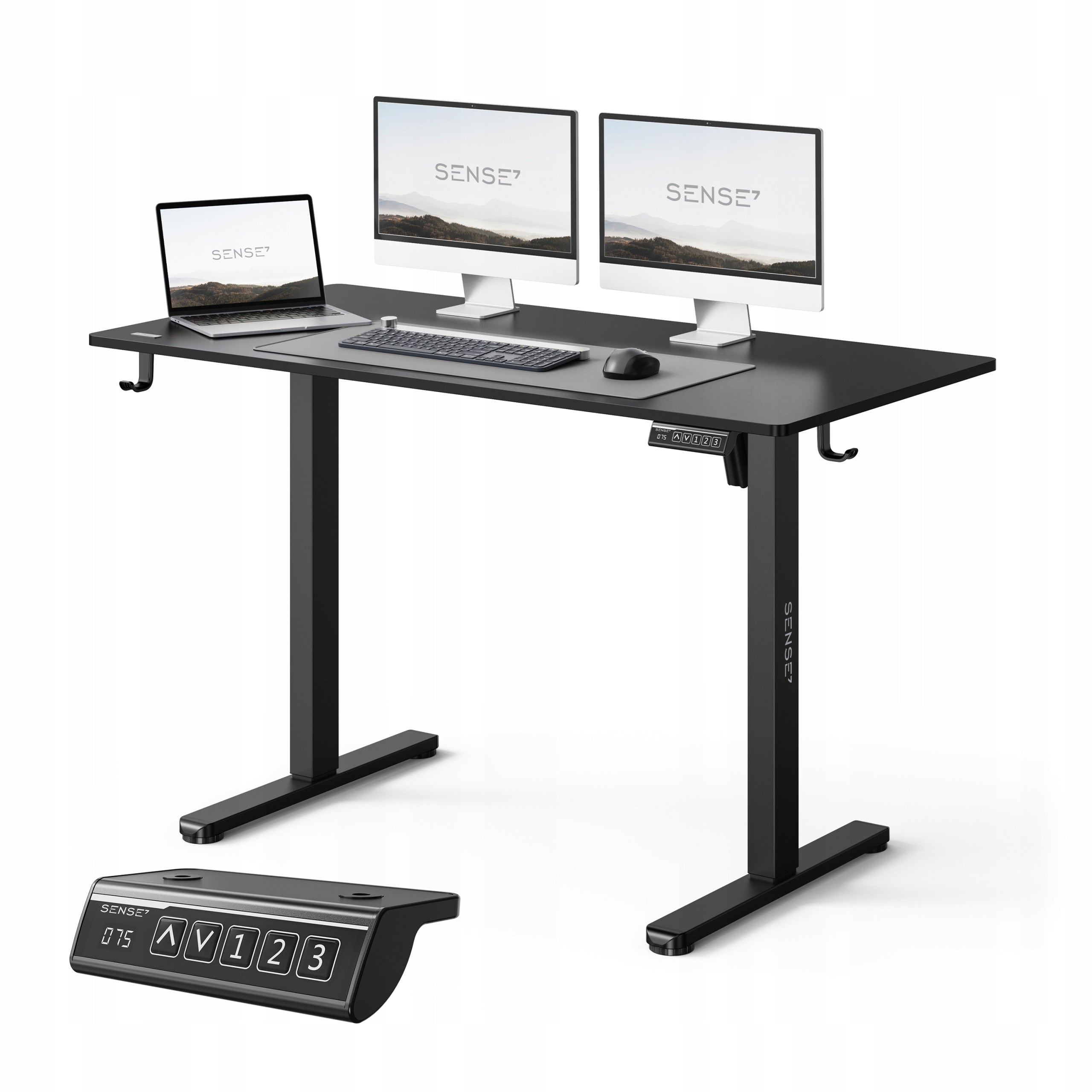 Electric Desk Adjustable 120x60cm Height Adjustment 72-118cm SENSE7