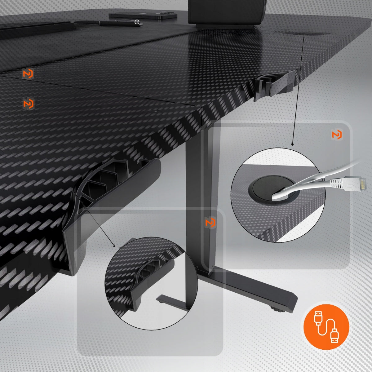 Electric Desk Adjustable Computer 120x60cm Height Adjustment Manufacturer code 5907317422004