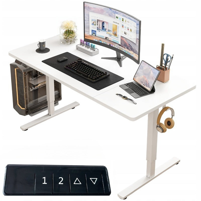 Electric Desk Raised White 160x80 Adjustable MODERN 72-118cm
