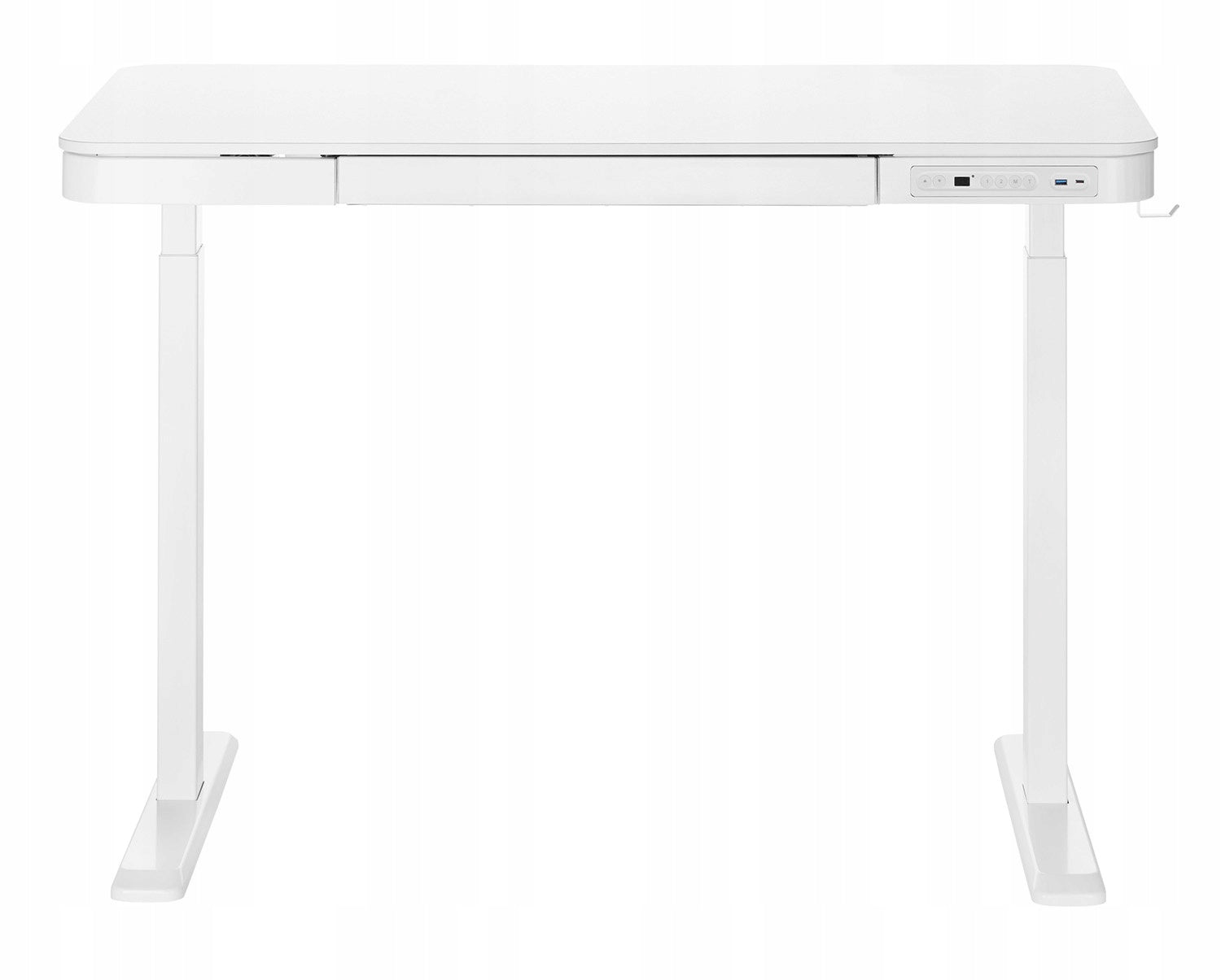 Electric Desk with Drawer 120x60 White Adjustable Raised Astrid EAN (GTIN) 5903031044720