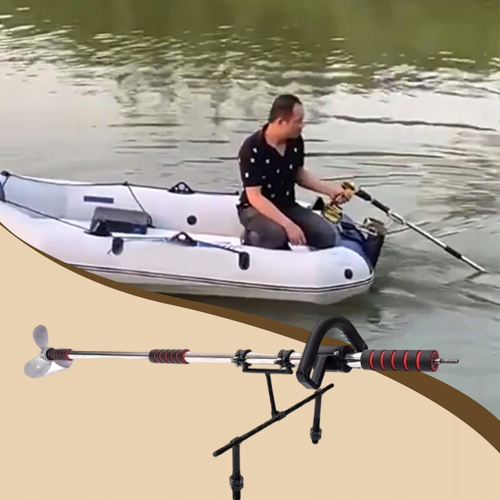 Electric Drill Boat Propeller Inflatable Boat Canoe Outboard Motor 1m