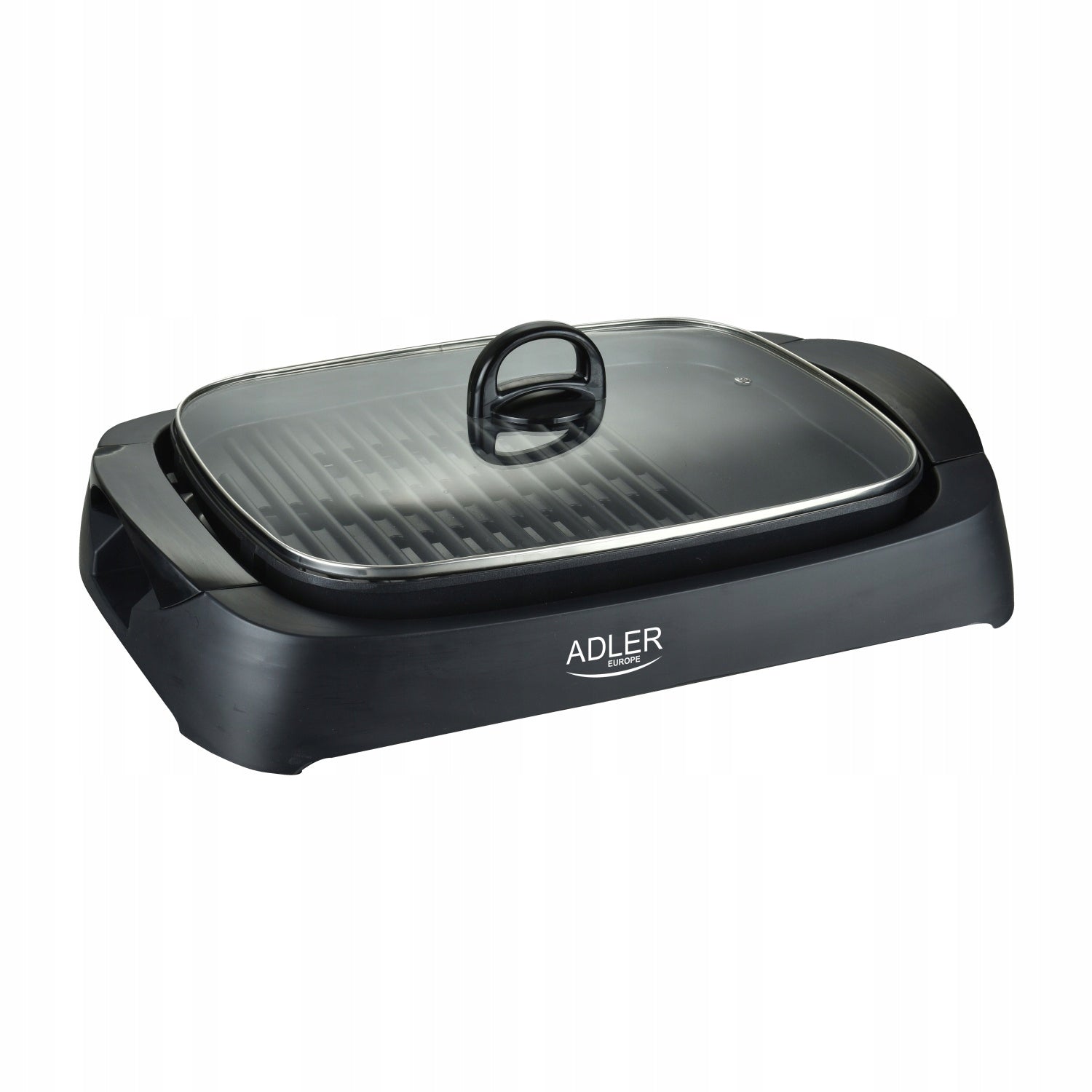 Electric Grill 3000W Large Plate Fluted Flat Cover Spatula Brand ADLER