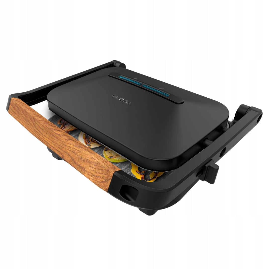 Electric Grill Lockable Toaster Rock'nGrill 1200 Wooden Black 1200W
