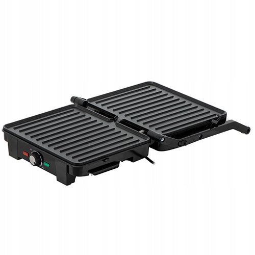 Electric Grill for Vegetable Meat 2800W XXL Toaster Folding Adjustment Dominant color silver/gray