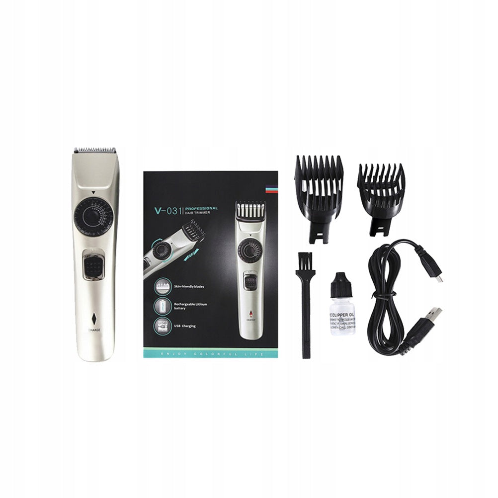 Electric Hair Clipper and Beard Trimmer USB Rechargeable with Low Noise