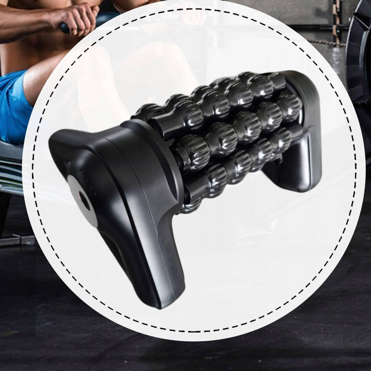 Electric Handheld Rolling Massager Ideal Gift Full Body Black and Silver